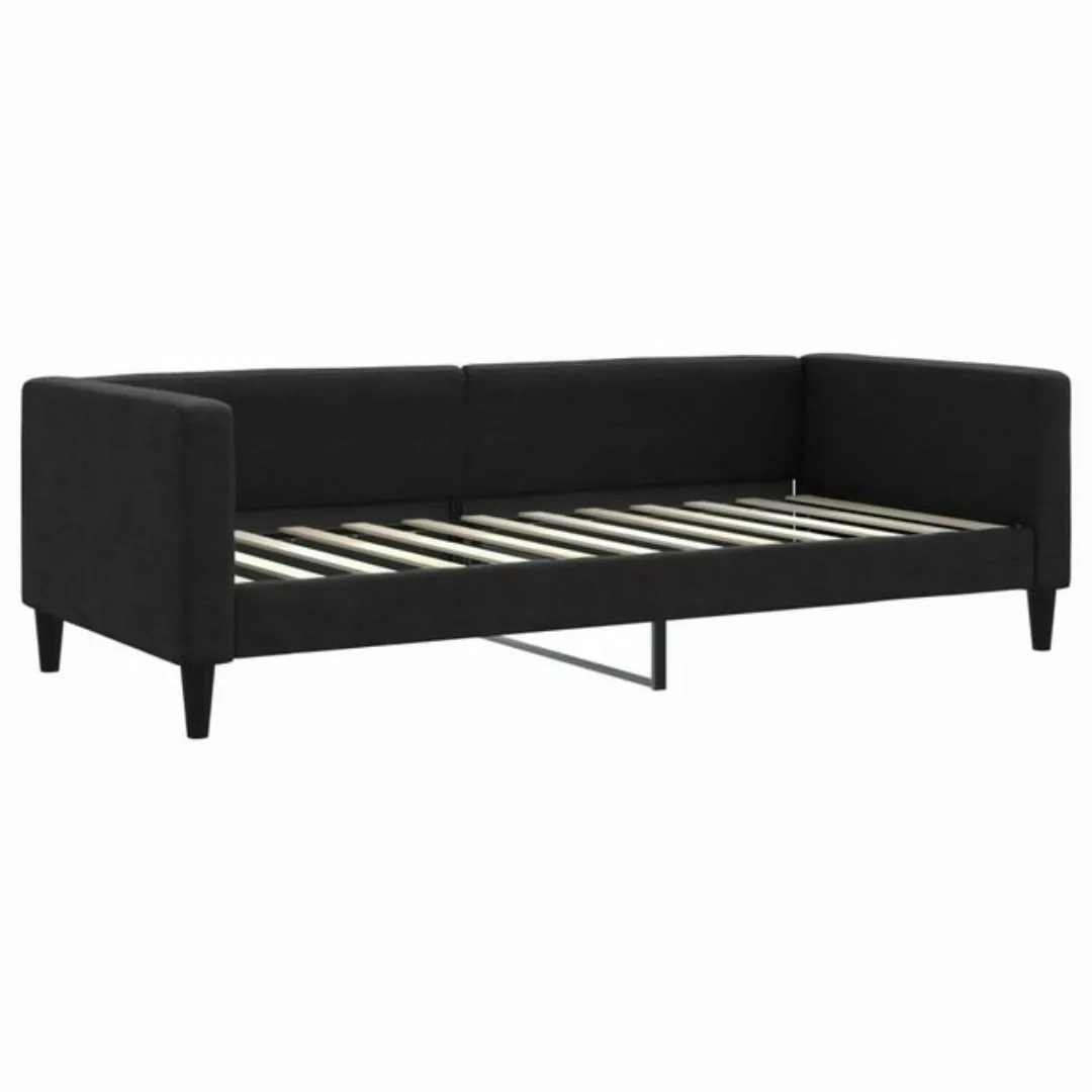 vidaXL Bettgestell Tagesbett Schwarz 90x200 cm Stoff Gästebett Gästecouch G günstig online kaufen