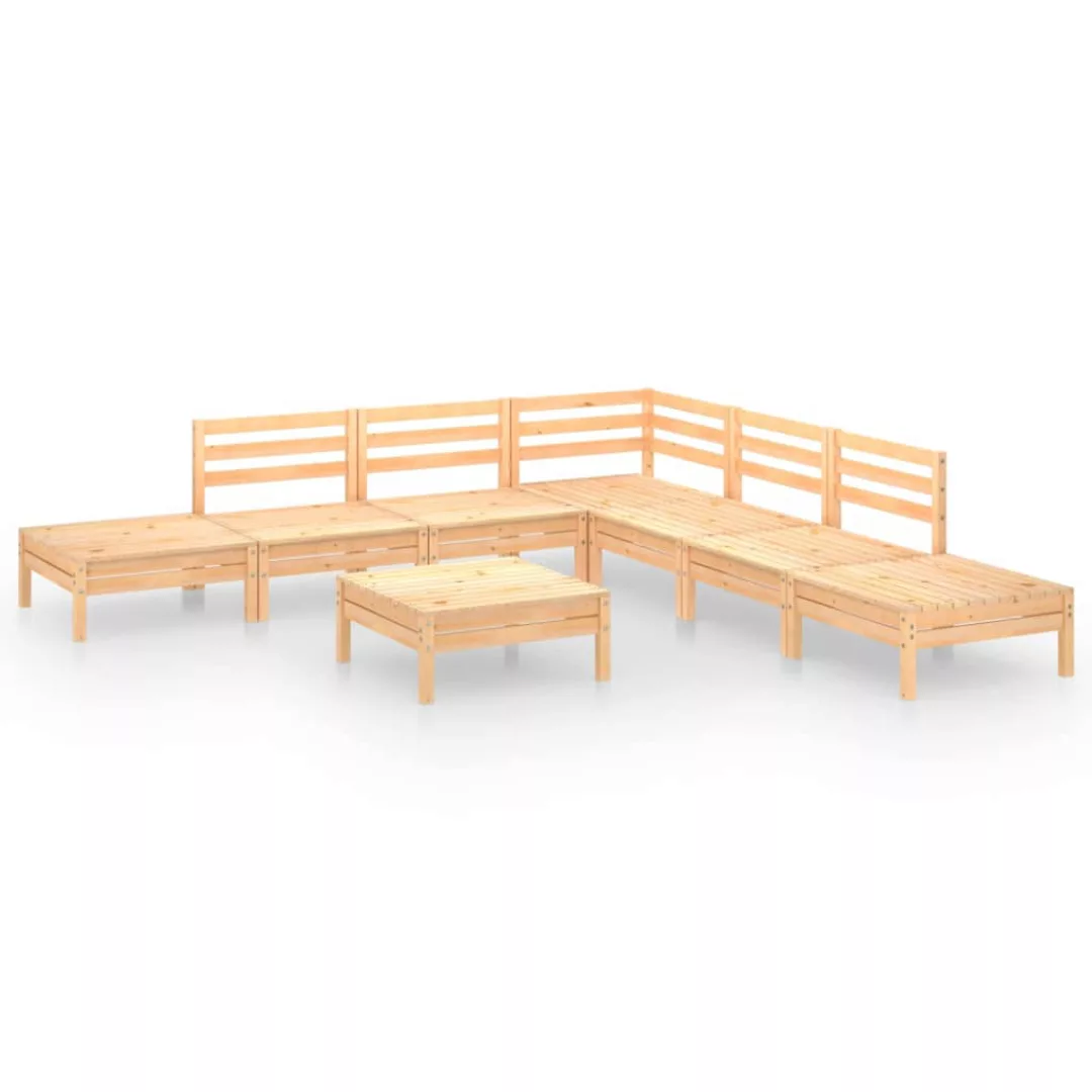 8-tlg. Garten-lounge-set Massivholz Kiefer günstig online kaufen