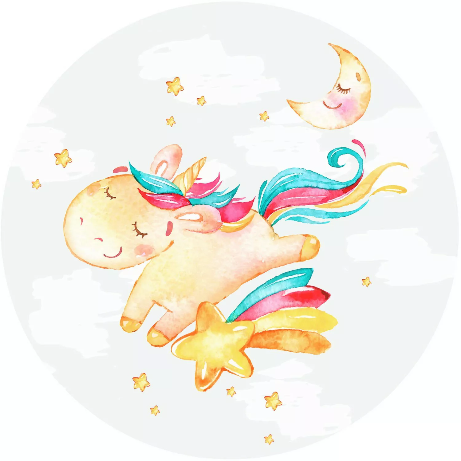 Erfurt Fototapete Vlies Rainbow Unicorn Ø 236 cm günstig online kaufen