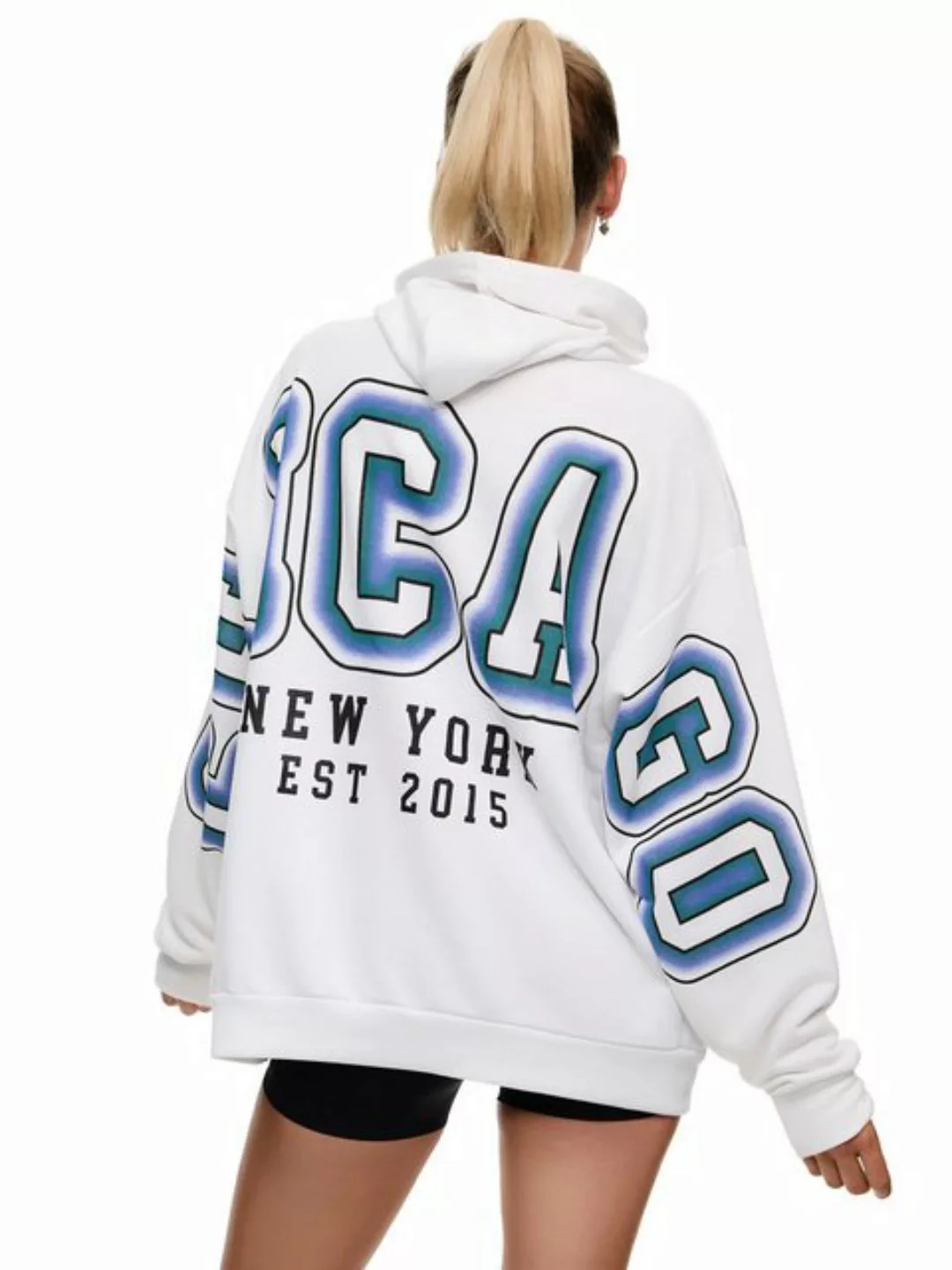 Worldclassca Hoodie Worldclassca Oversized CHICAGO Hoodie Kapuzenpullover S günstig online kaufen