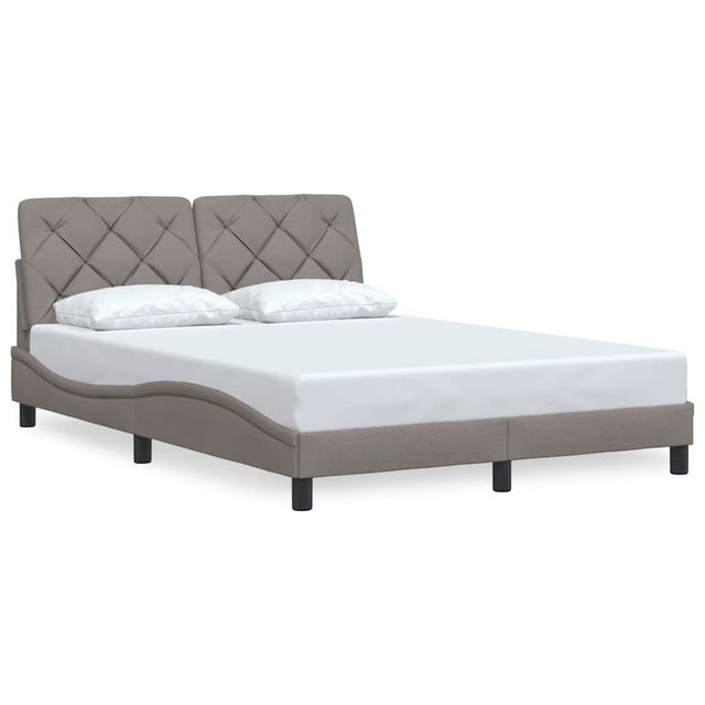 vidaXL Bett Bettgestell ohne Matratze Taupe 120x200 cm Stoff günstig online kaufen