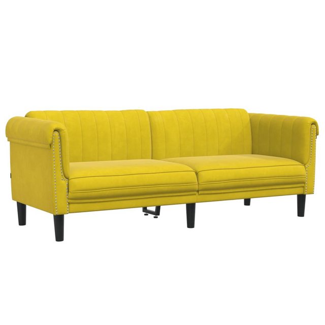 vidaXL Sofa Sofa 3-Sitzer Gelb Samt günstig online kaufen