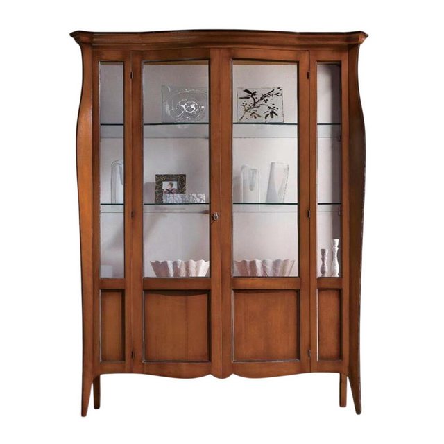 Xlmoebel Vitrine Braun Vitrine Schrank Holz Glas Möbel Wohnzimmer Klassisch günstig online kaufen