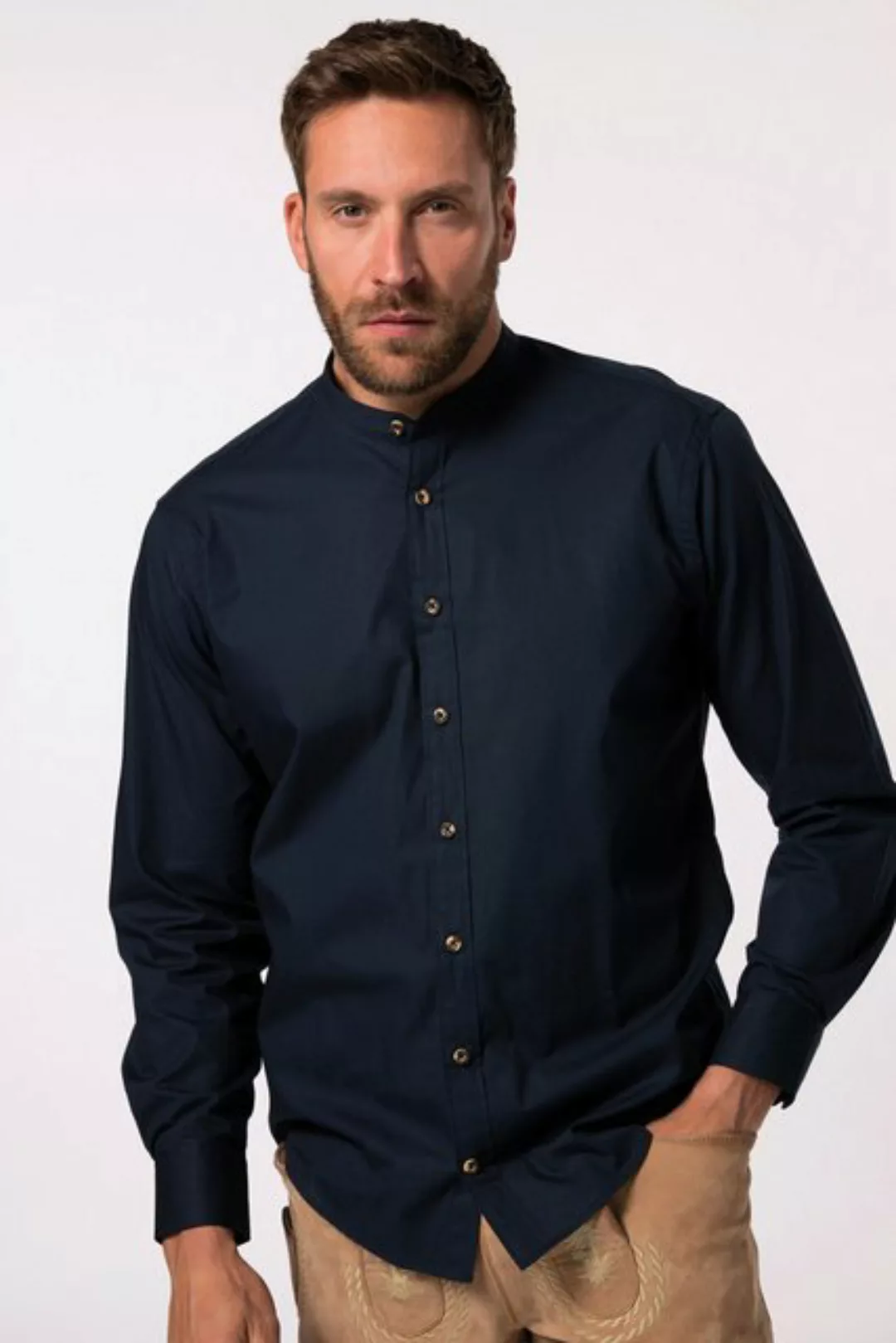 JP1880 Businesshemd JP 1880 Trachtenhemd Langarm Stehkragen Modern Fit günstig online kaufen