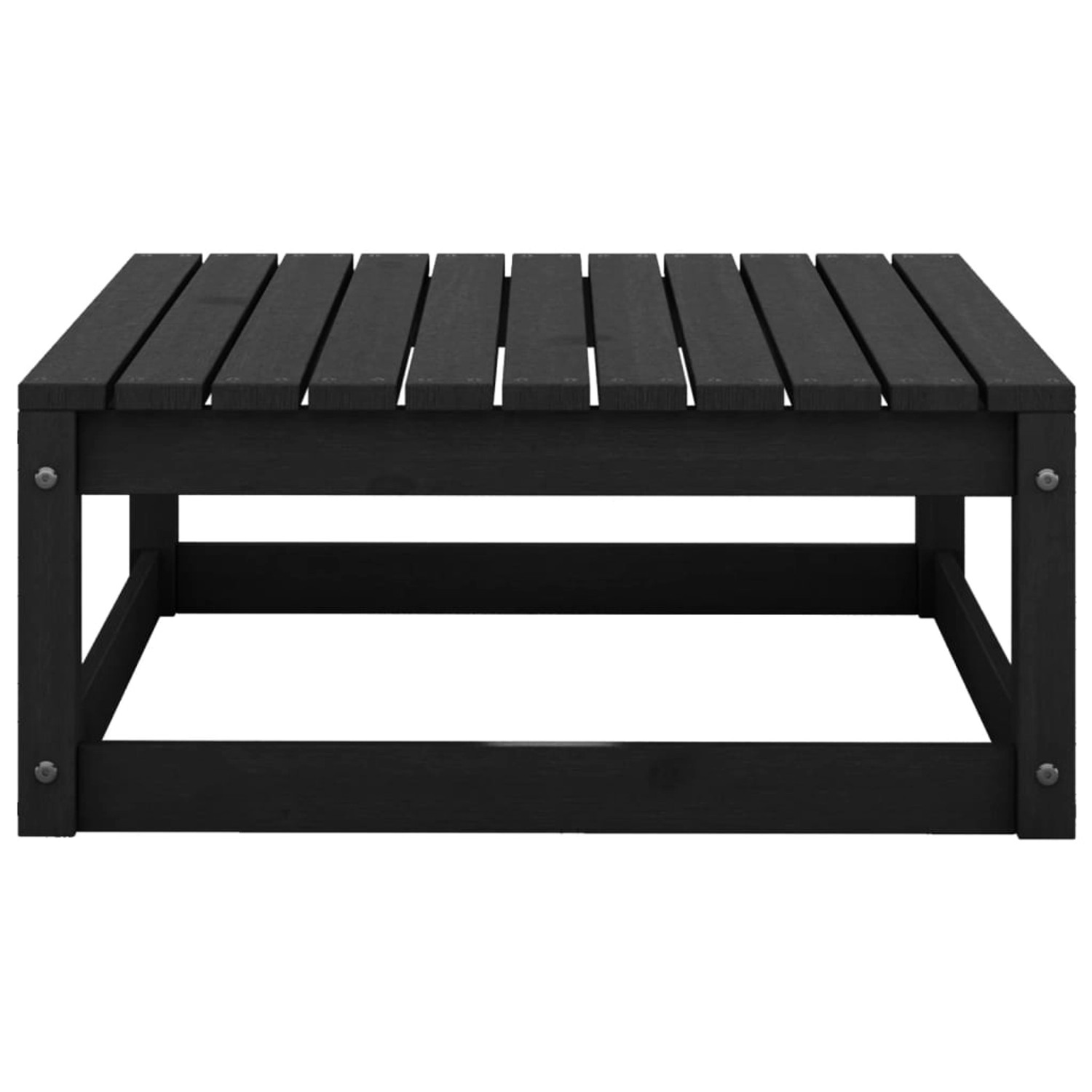 Gartenhocker 70x70x30 Cm Schwarz Massivholz Kiefer günstig online kaufen