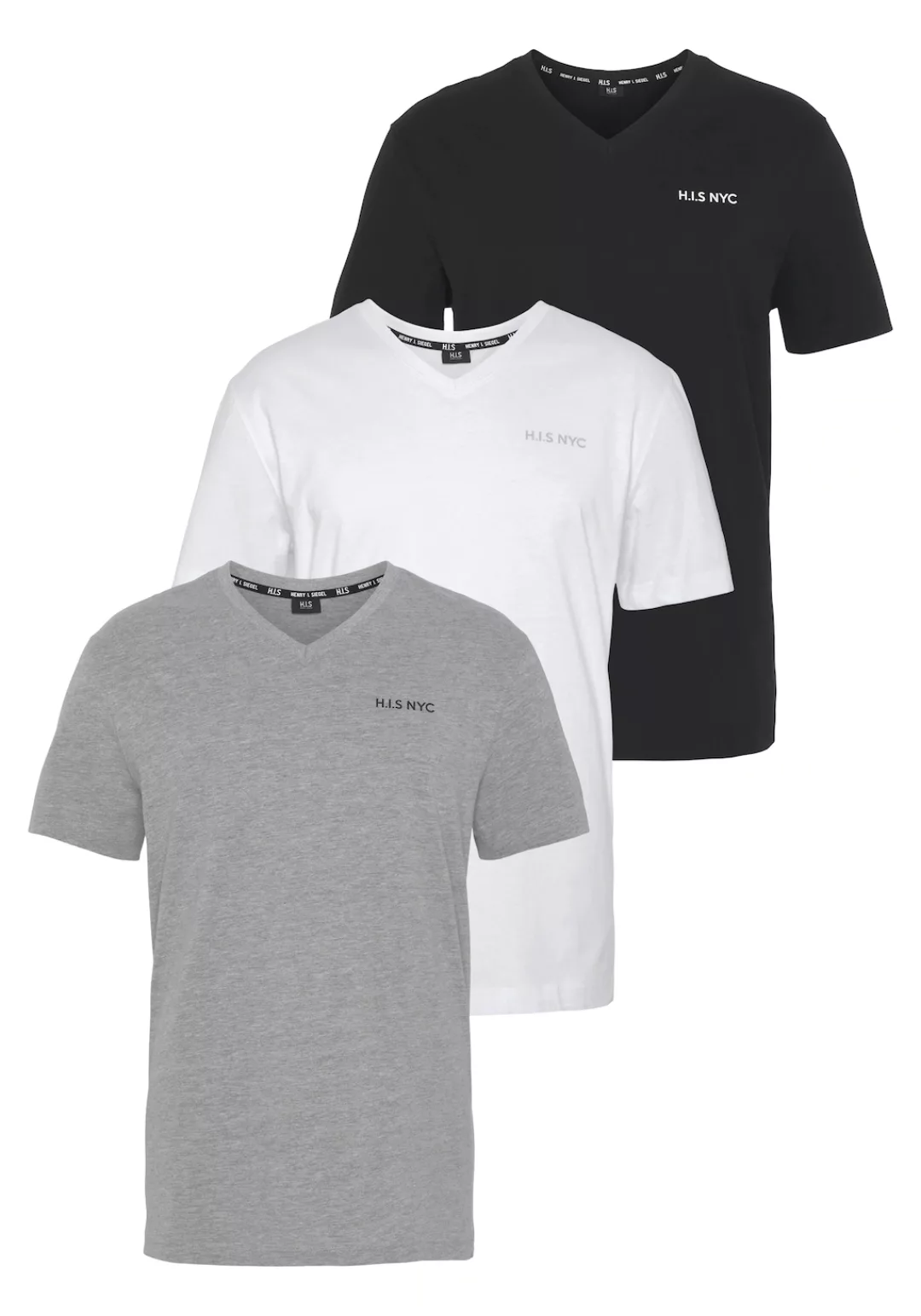 H.I.S V-Shirt, (3-er Pack) günstig online kaufen