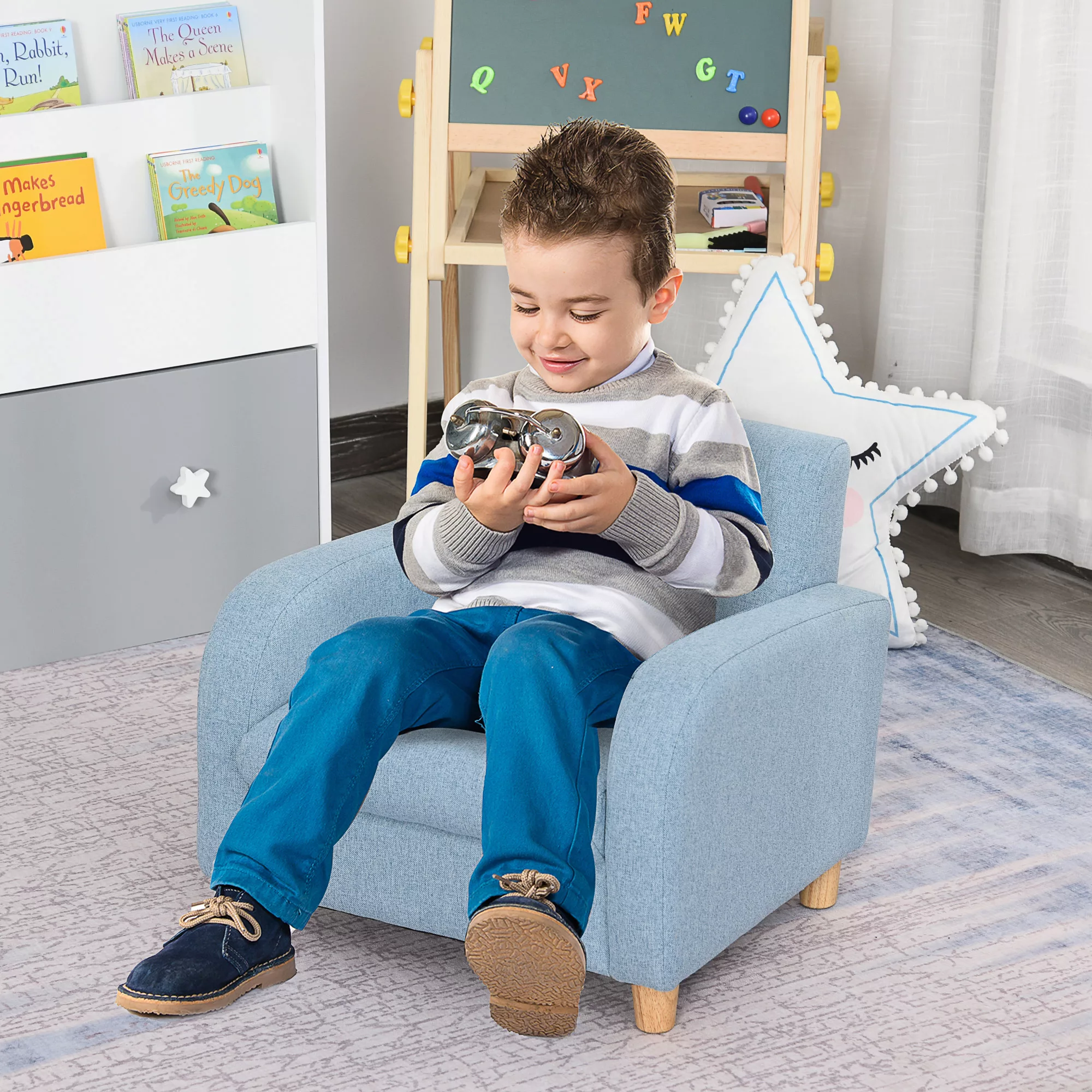 HOMCOM Kindersessel  Kindersofa mit dickem Schaumstoff & Sitzkissen, Anti-R günstig online kaufen