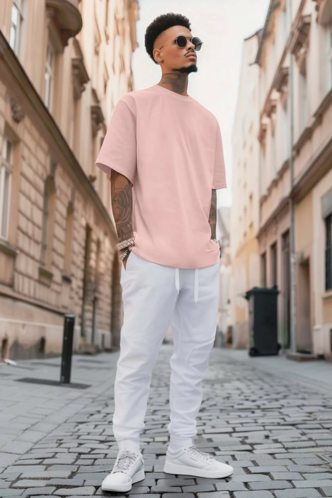 Reichstadt Oversize-Shirt Casual T-Shirt 24RS058 Pink M in kräftigen Farben günstig online kaufen