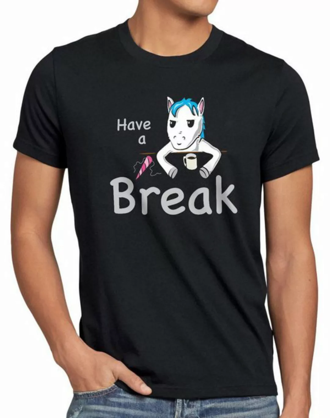 style3 T-Shirt Have a Break Einhorn Unicorn pause fun funshirt spruch bar p günstig online kaufen