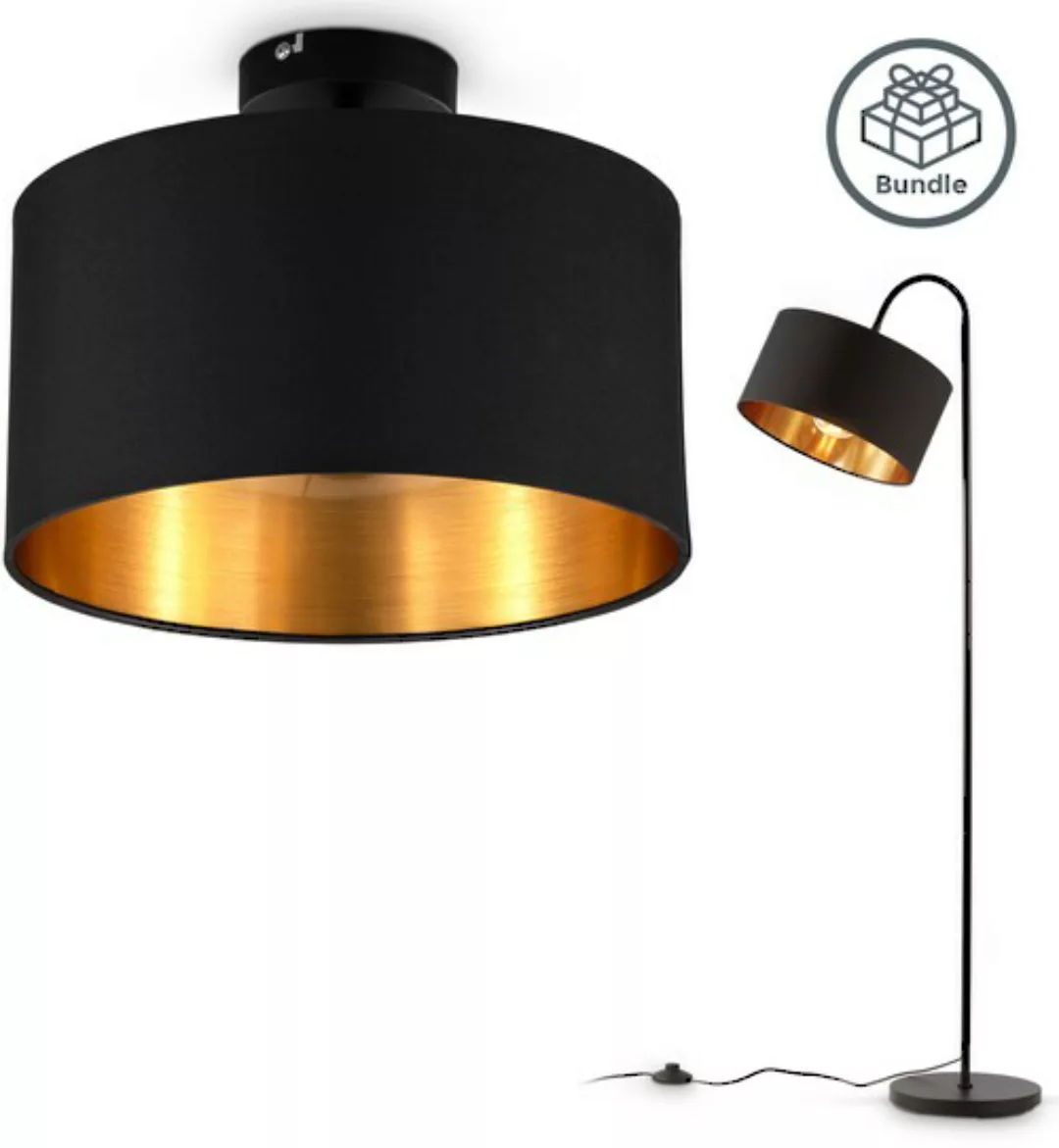 B.K.Licht Leuchten-Set, 2-teilig: Deckenleuchte (für 1 x E27) + Stehlampe ( günstig online kaufen