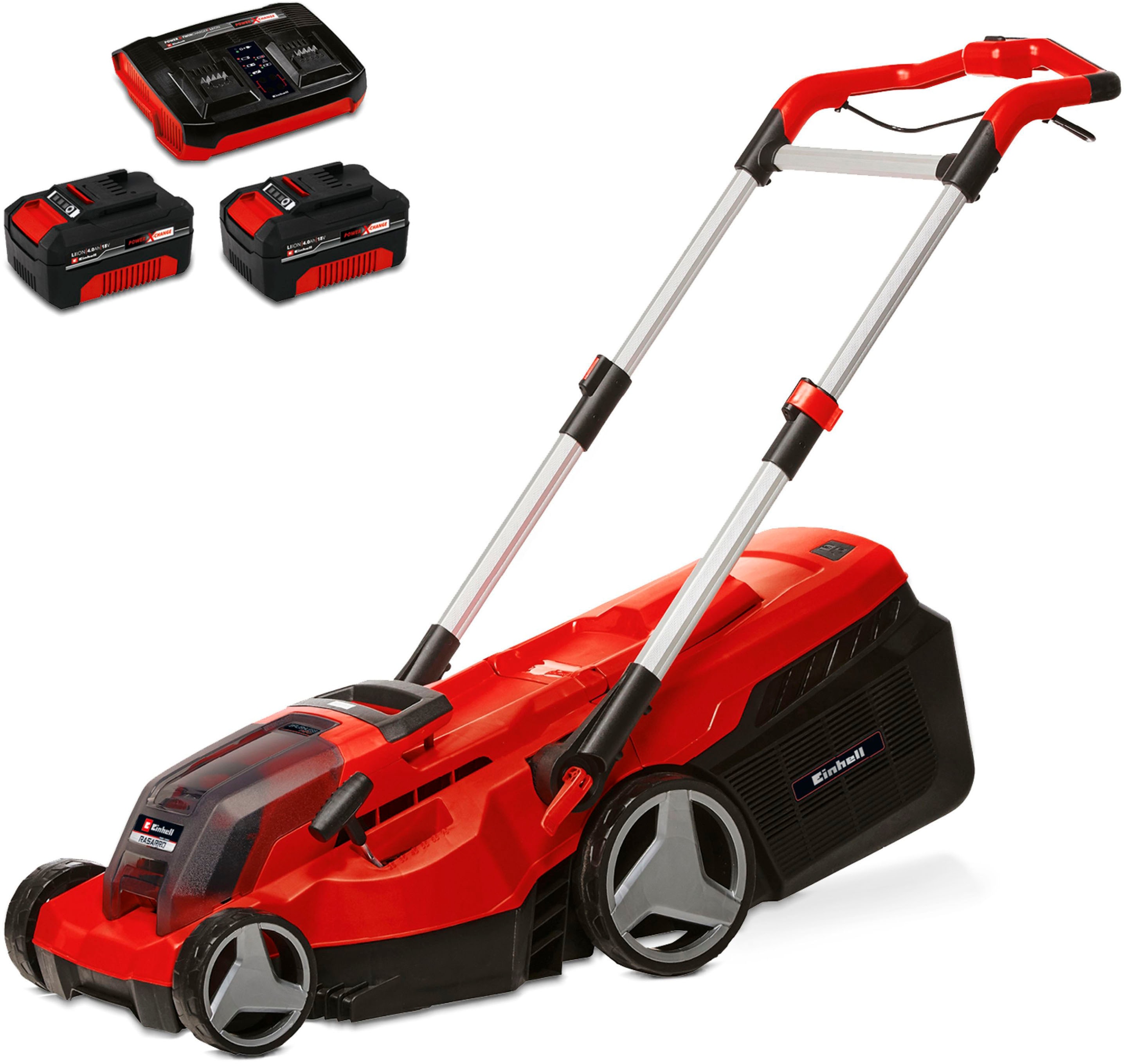 Einhell Akkurasenmäher "RASARRO", (Set), mit 2 Akkus und Twincharger günstig online kaufen