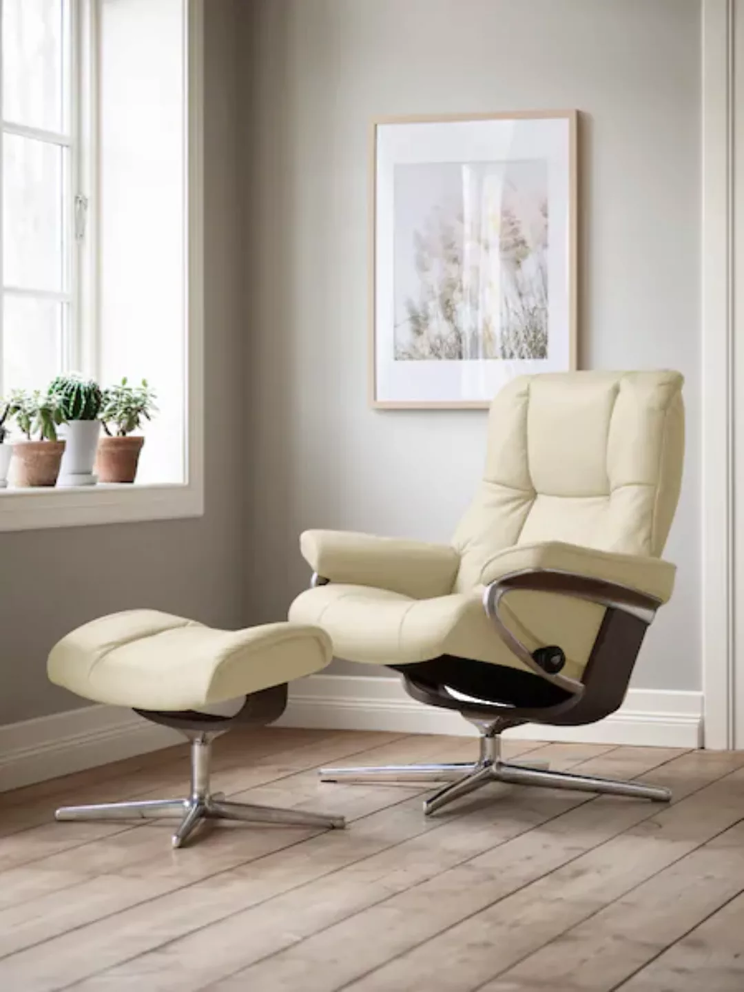 Stressless Fußhocker "Mayfair", mit Cross Base, Größe S, M & L, Holzakzent günstig online kaufen