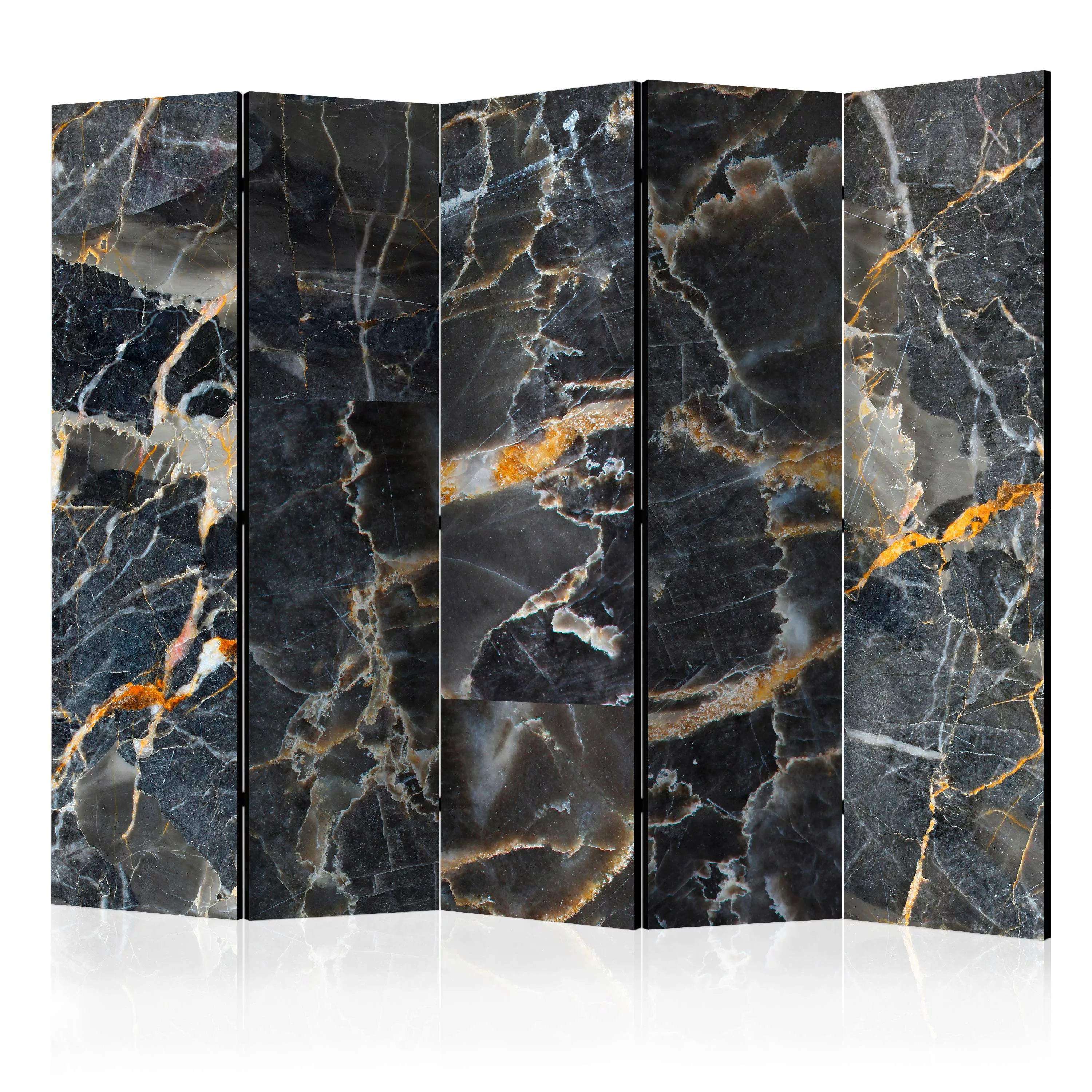 5-teiliges Paravent - Black Marble Ii [room Dividers] günstig online kaufen