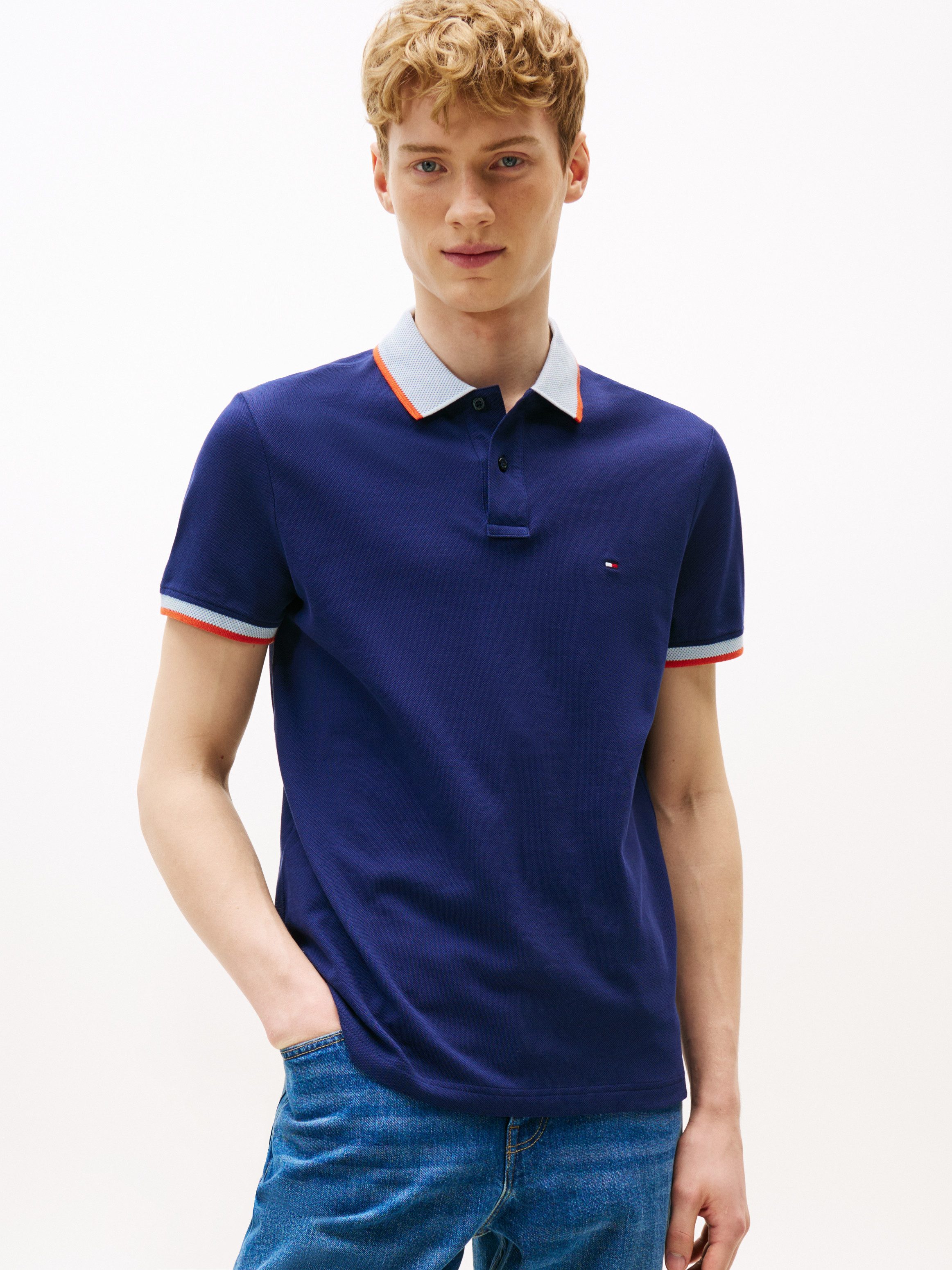 Tommy Hilfiger Poloshirt CONTRAST COLLAR CUFF günstig online kaufen