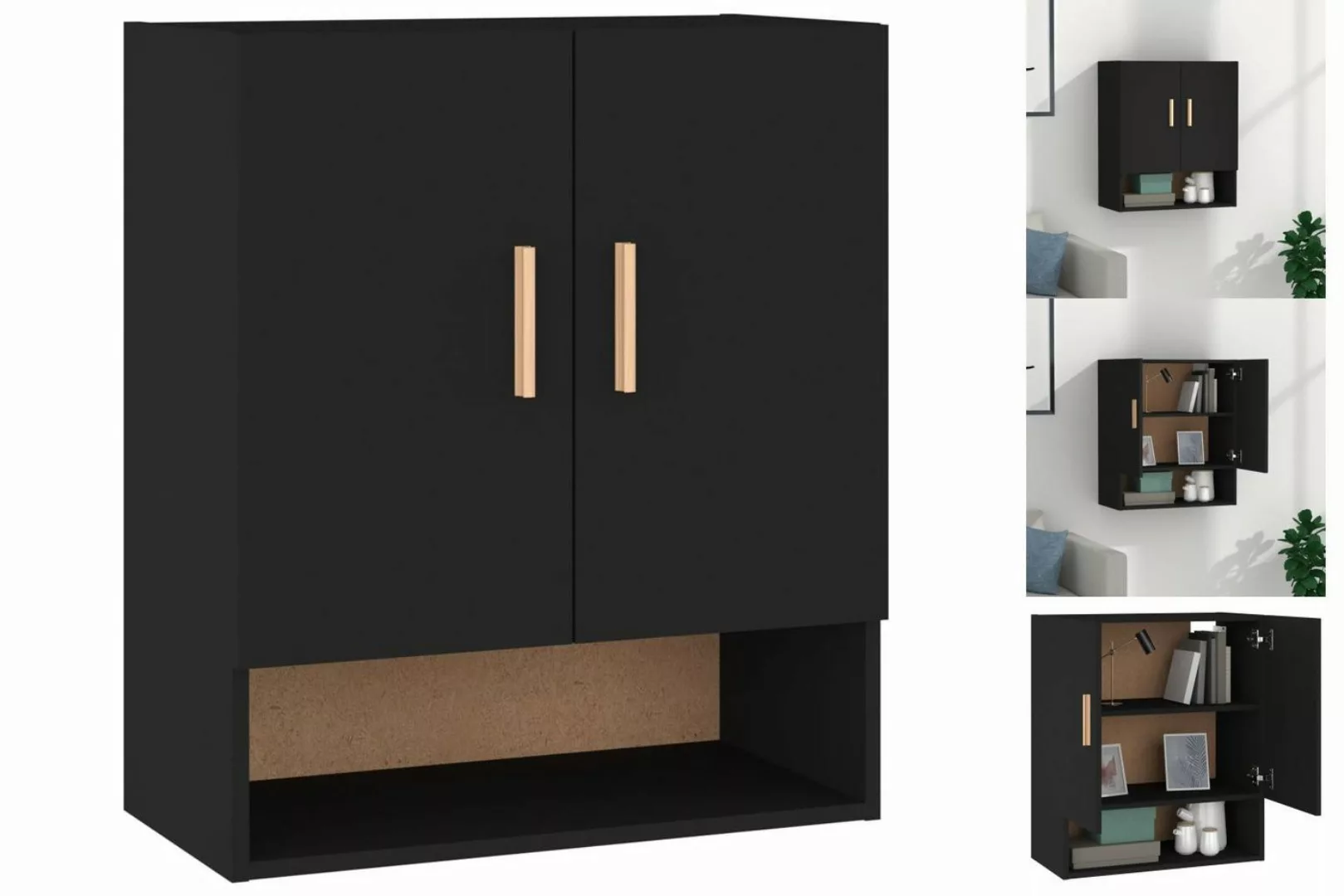 vidaXL Hängeschrank Hängeschrank Wandschrank Schwarz 60x31x70 cm Spanplatte günstig online kaufen