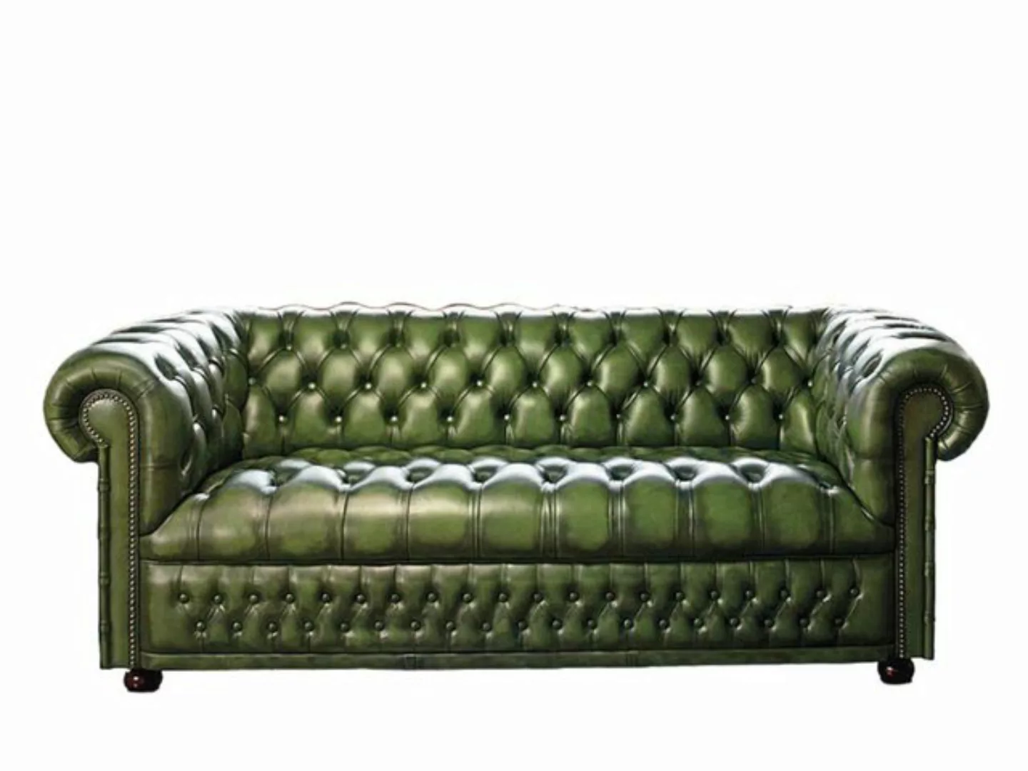 JVmoebel Chesterfield-Sofa Chesterfield Design Echtleder Couch Sofa Luxus V günstig online kaufen