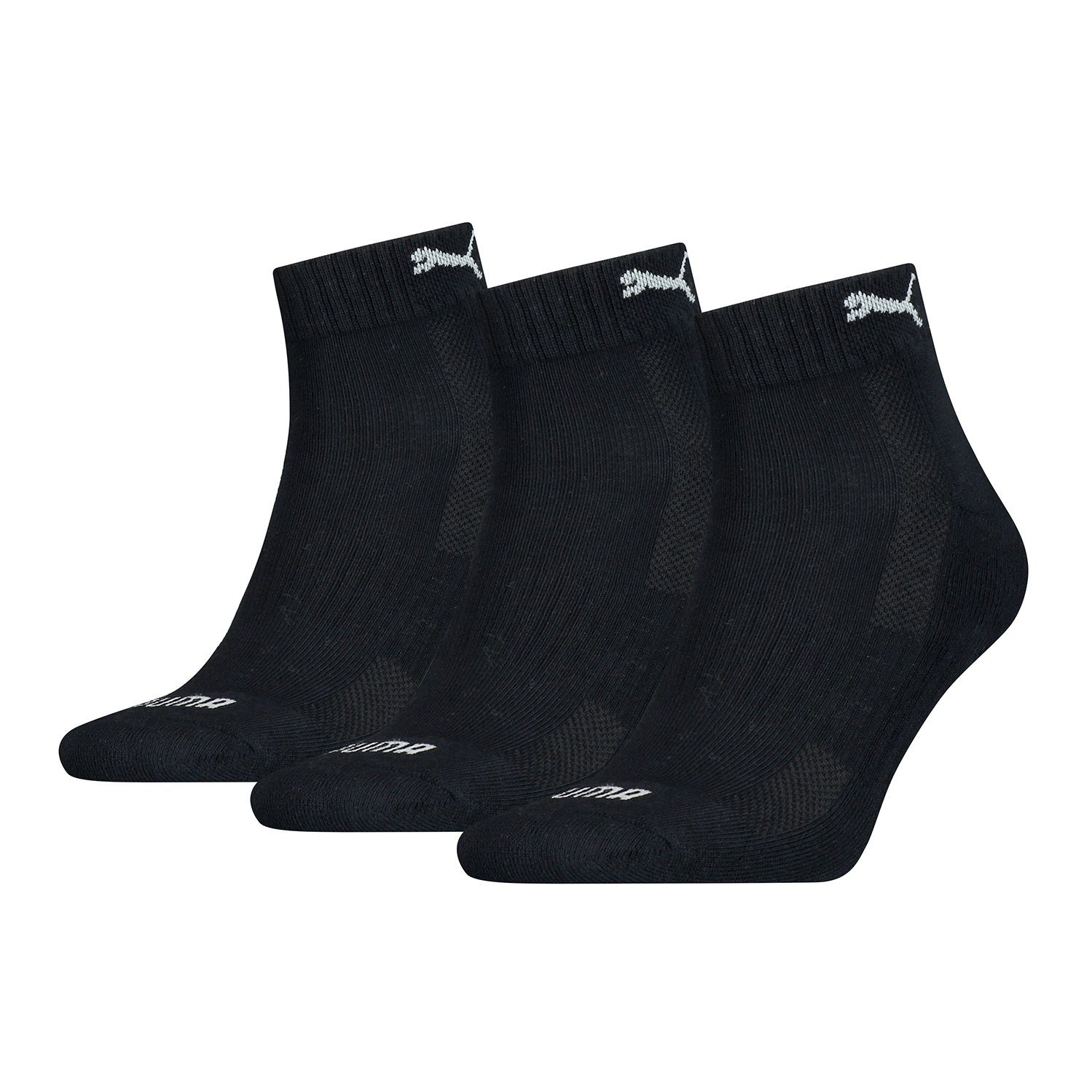 PUMA Kurzsocken "PUMA UNISEX CUSHIONED QUARTER 3P", (3 Paar), Mit Logo-Ripp günstig online kaufen
