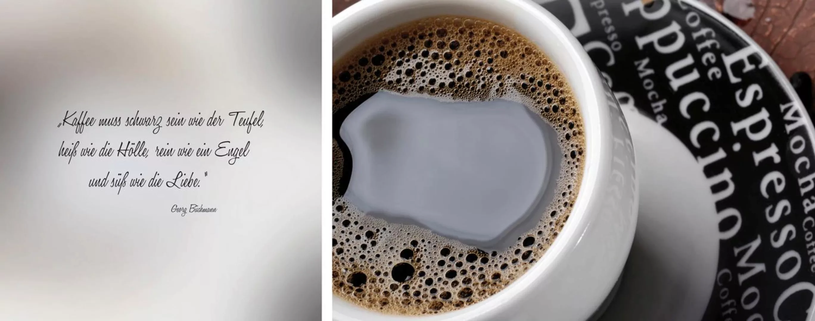 queence Leinwandbild "schwarzer Kaffee", (Set) günstig online kaufen