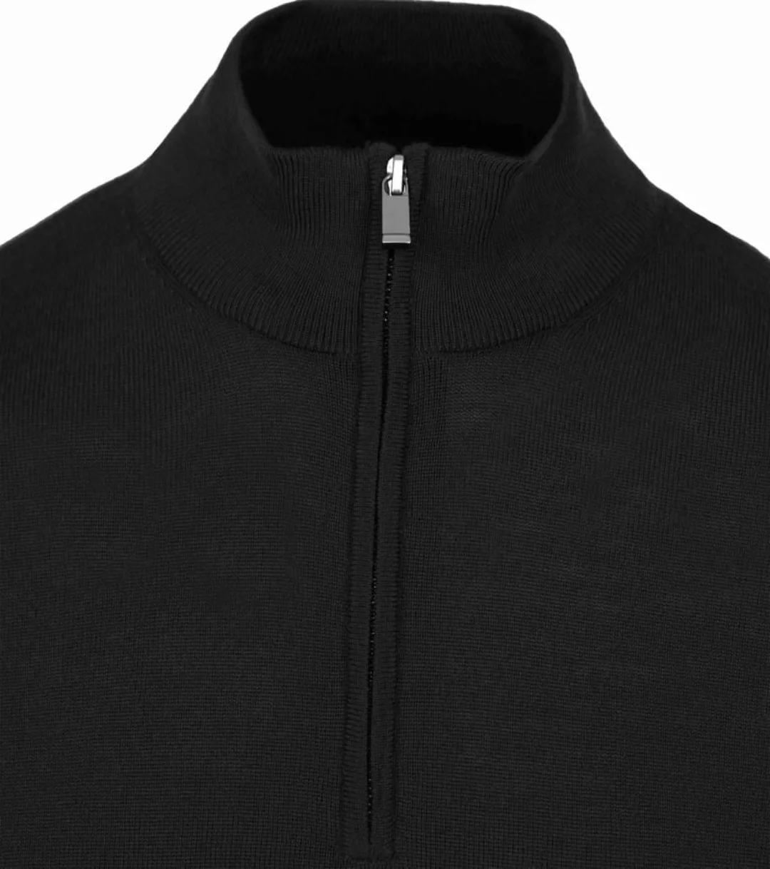 Suitable Merino Half Zip Pullover Schwarz - Größe XXL günstig online kaufen