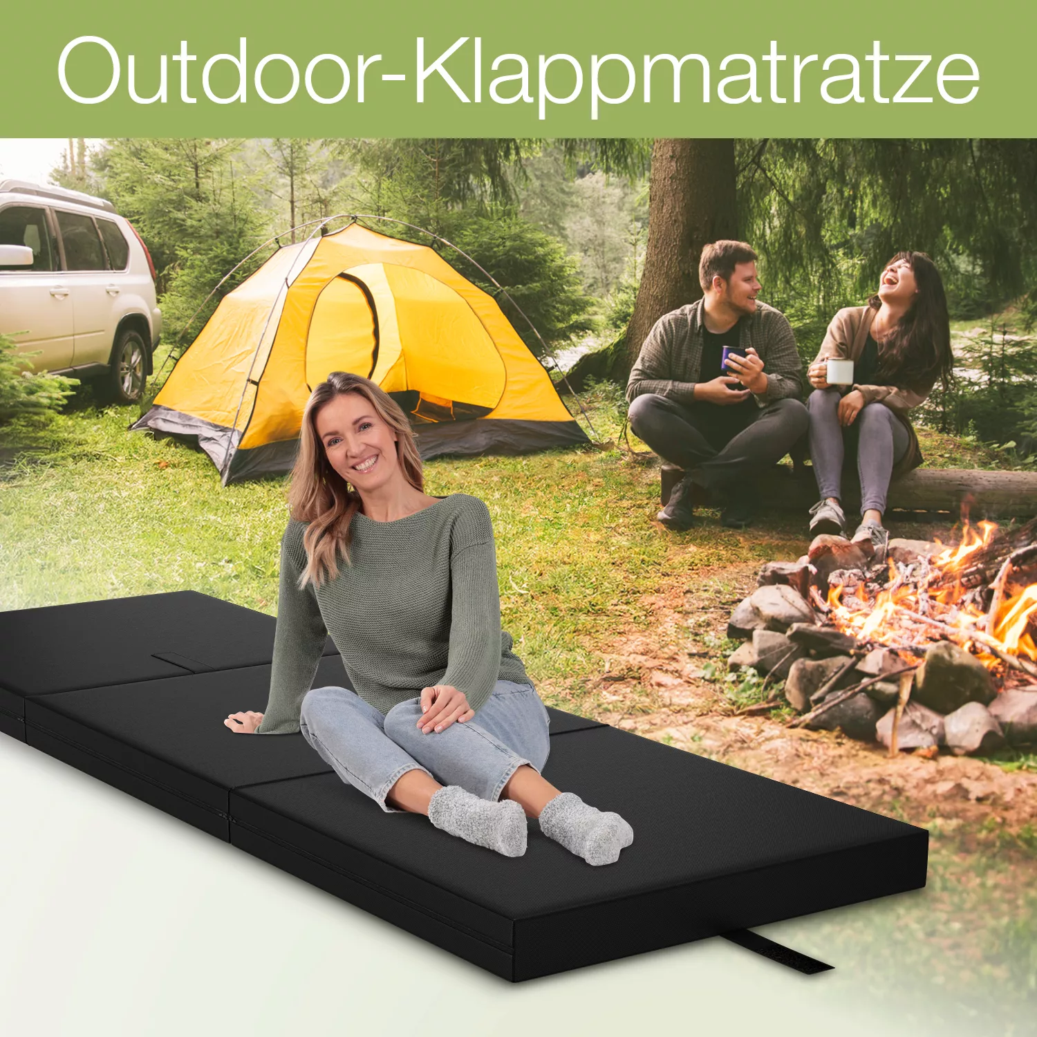 Bestschlaf Outdoor Klappmatratze Campingmatratze, wasserabweisend, 90x200x8 günstig online kaufen