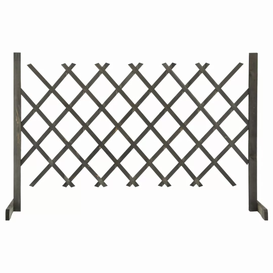 Garten-rankzaun Grau 120x90 Cm Massivholz Tanne günstig online kaufen