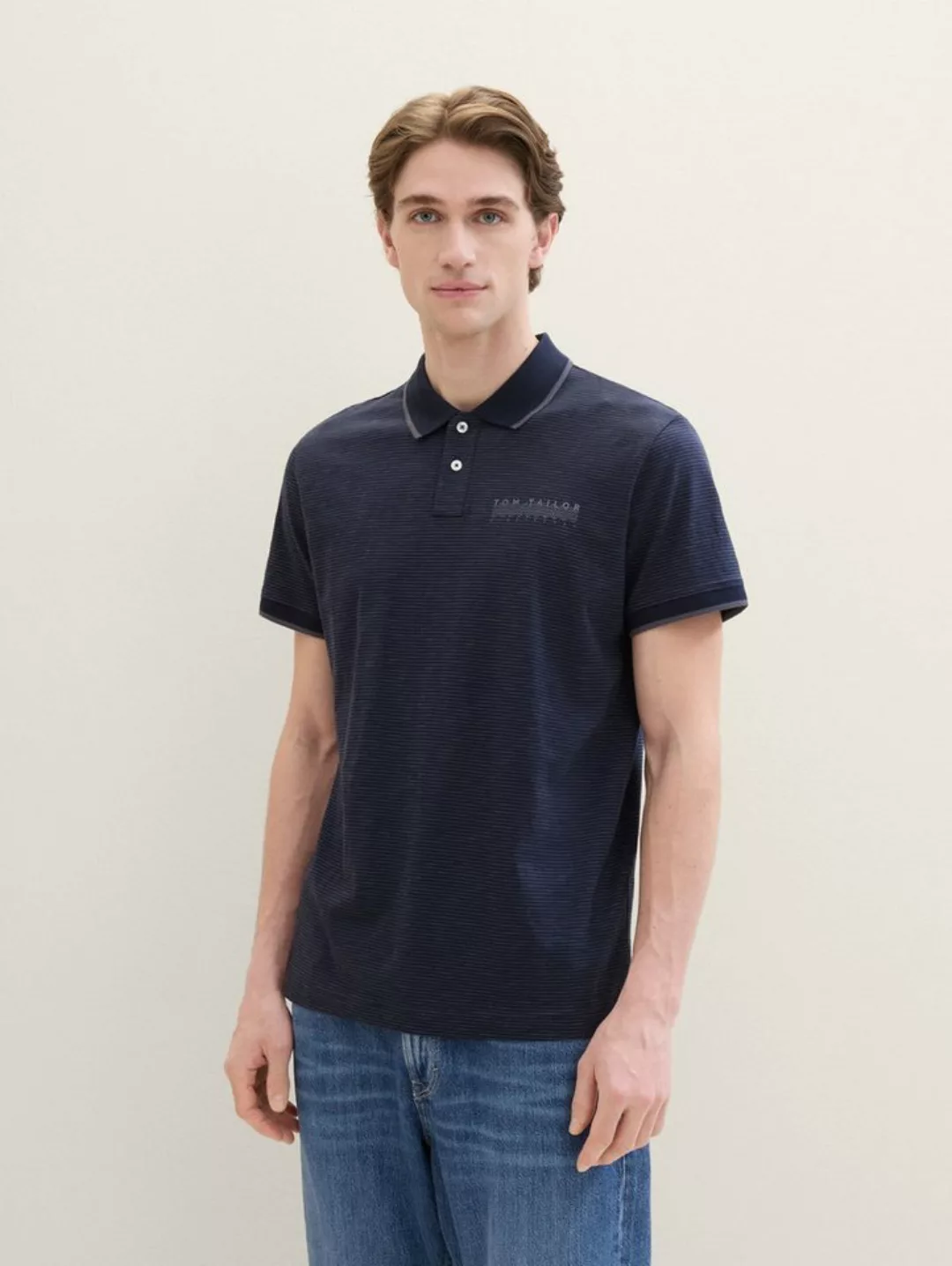 TOM TAILOR Poloshirt Poloshirt mit Logoprint günstig online kaufen