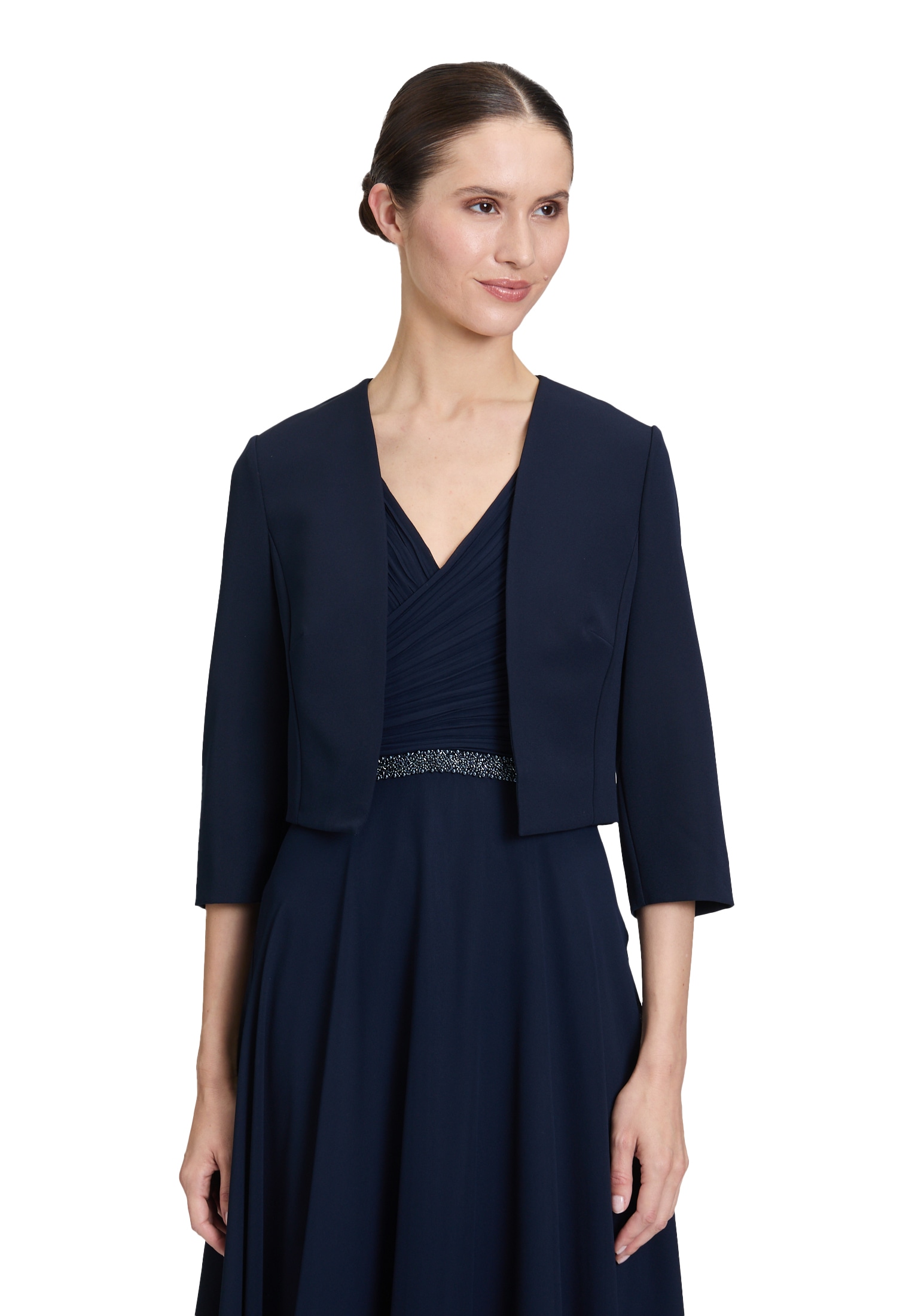 Vera Mont Bolerojacke "Vera Mont Damen Bolero-Jacke mit Kellerfalten" günstig online kaufen