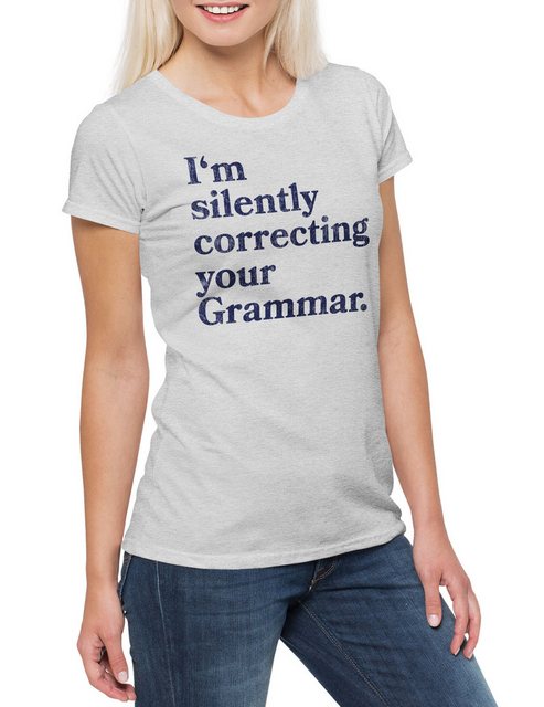 Urban Backwoods Print-Shirt I'm Silently Correcting Your Grammar Damen T-Sh günstig online kaufen