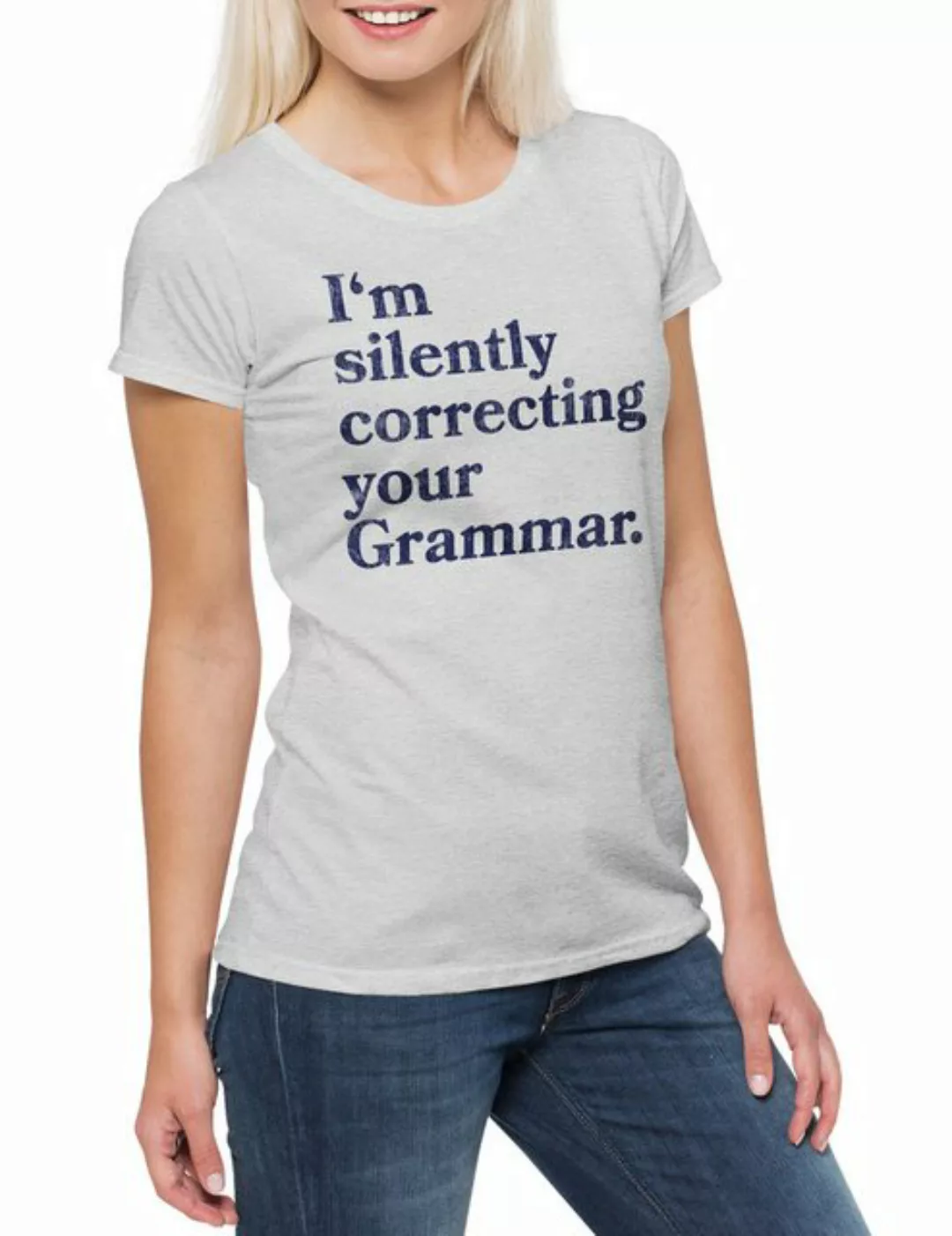 Urban Backwoods Print-Shirt I'm Silently Correcting Your Grammar Damen T-Sh günstig online kaufen