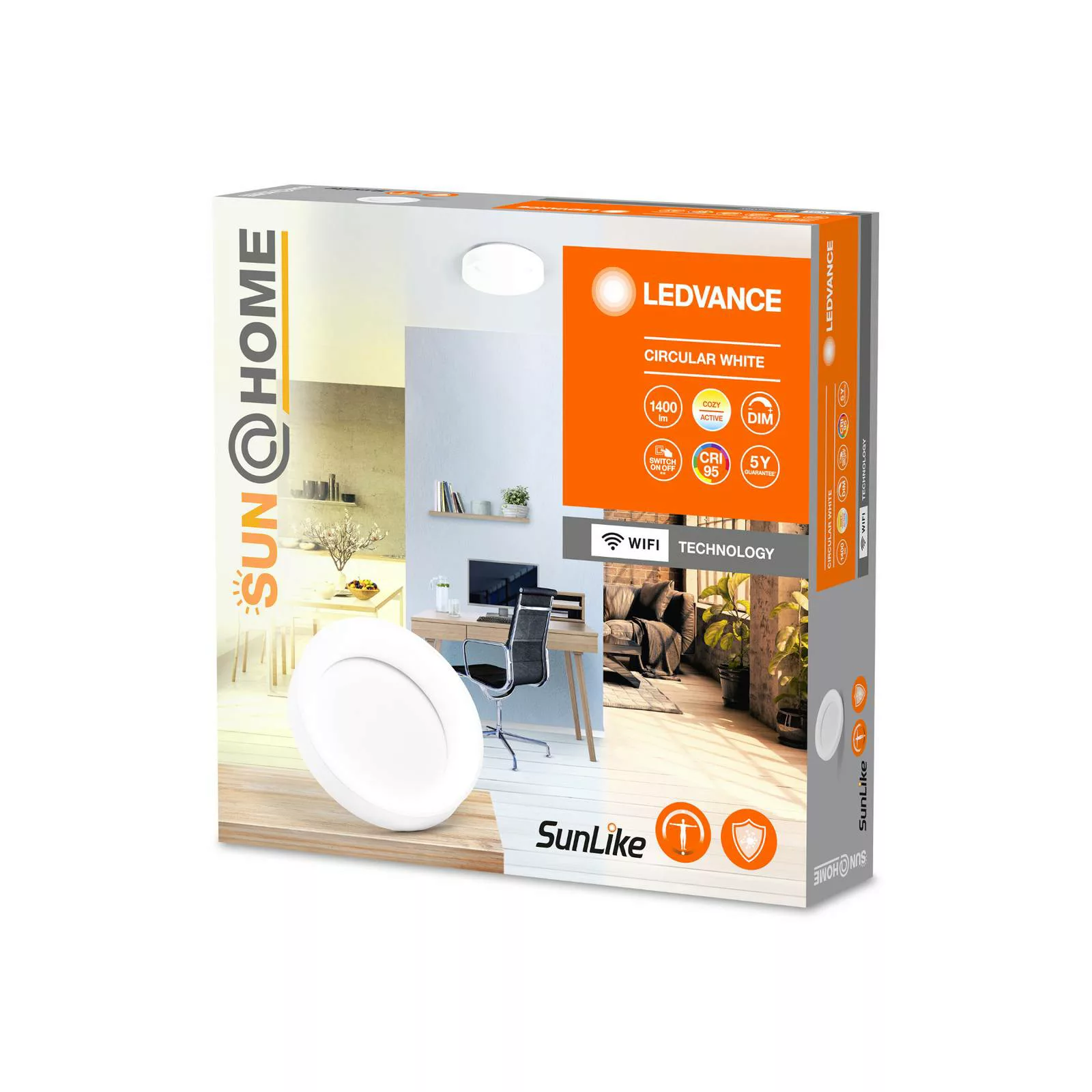 Ledvance Deckenleuchte Sun@Home Smart+ Rund Weiß Ø 45 cm günstig online kaufen