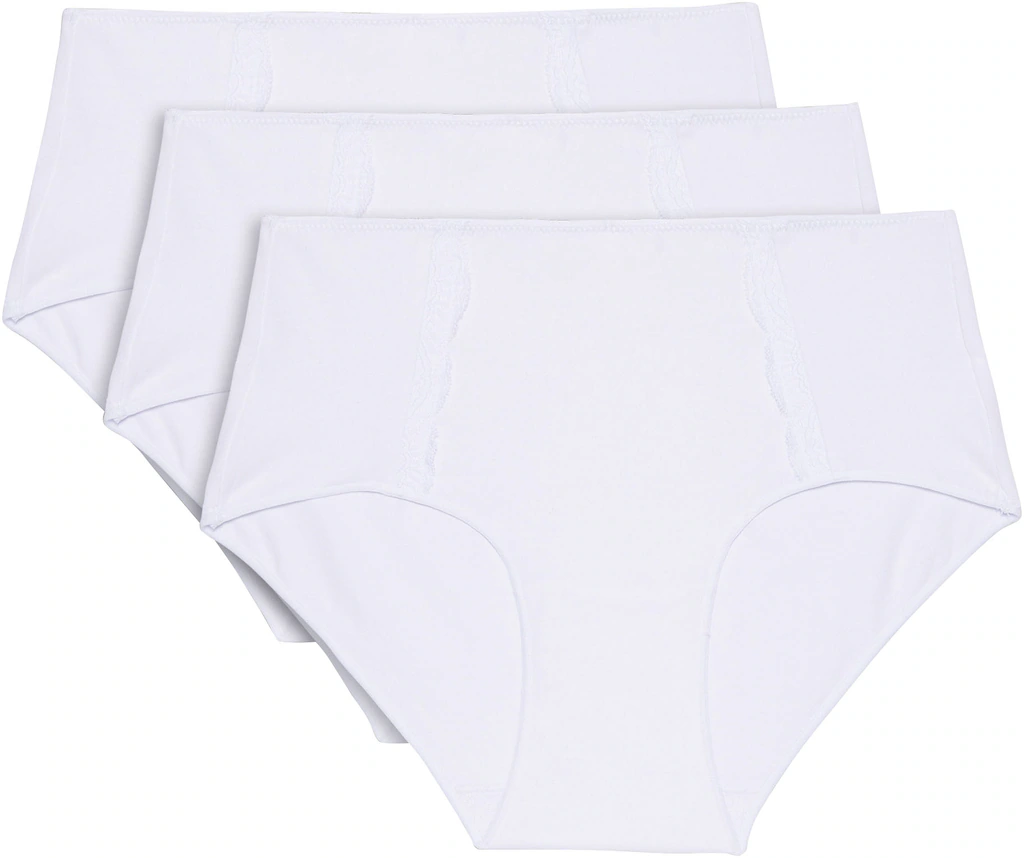 YSABEL MORA Maxislip "BASIC COLLECTION COTTON WITH LACE", (3er Pack), mit r günstig online kaufen