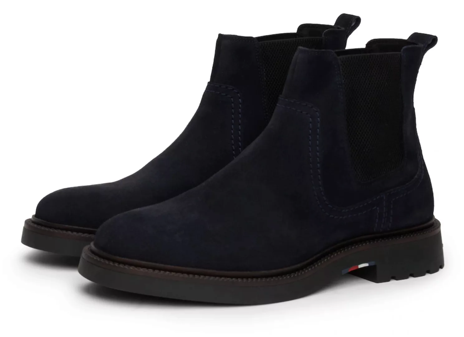 Tommy Hilfiger Chelseaboots "HILFIGER COMFORT LWT SUEDE CHEL", Blockabsatz, günstig online kaufen