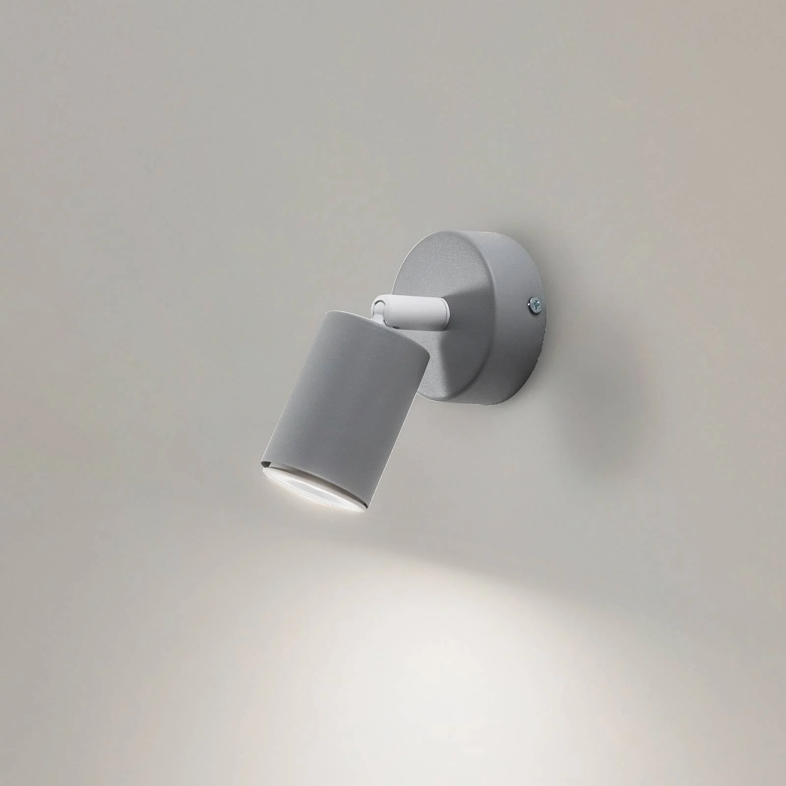 Wandstrahler Livia, grau, 13 cm, Metall, verstellbar, GU10 günstig online kaufen