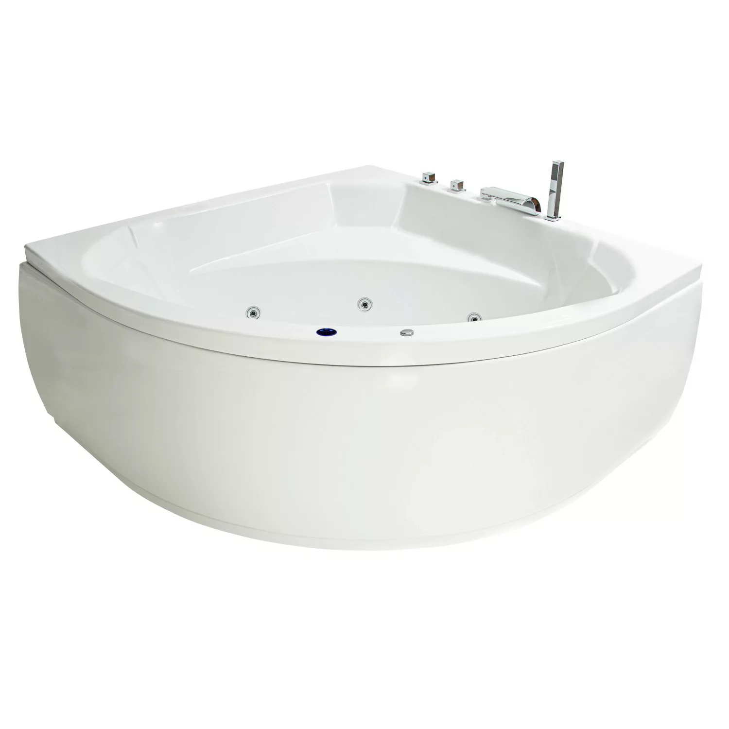 Basera® Indoor Eck-Whirlpool Badewanne Korfu Basic 155 x 155 cm günstig online kaufen