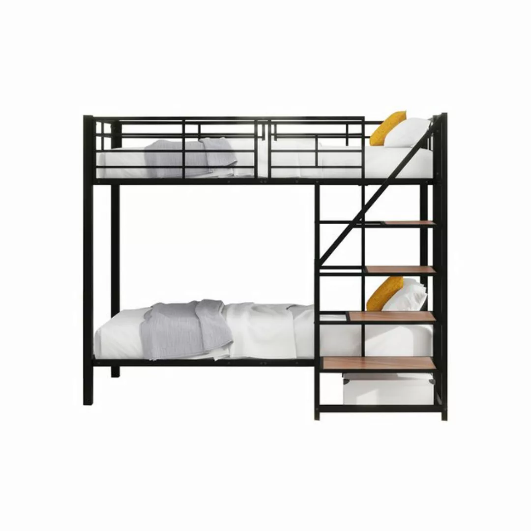 Ulife Etagenbett Kinderbett Jugendbett Metallbett aus Eisen, mit Aufbewahru günstig online kaufen