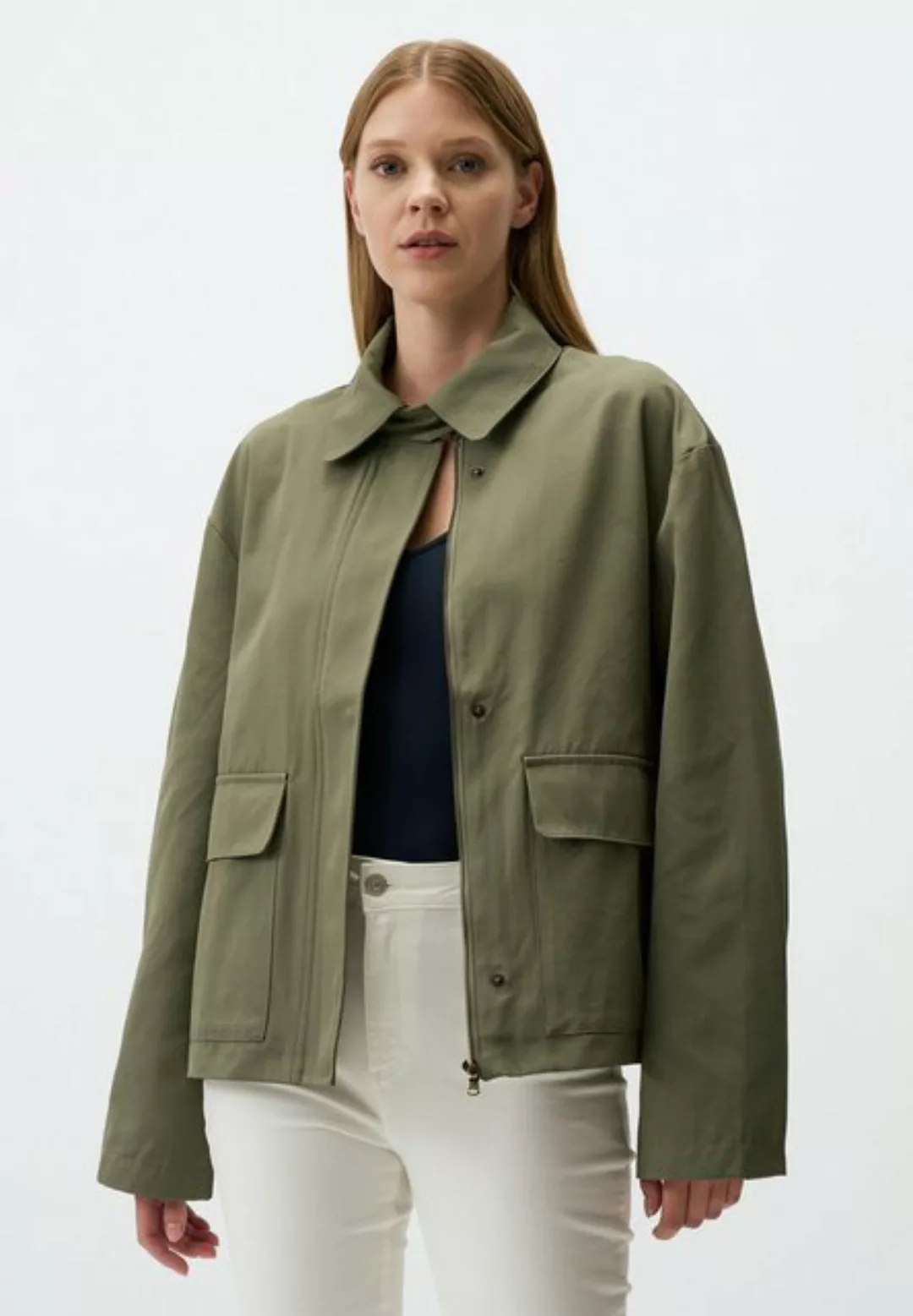 Jimmy Key Hemdjacke Khaki Jacke mit Taschen günstig online kaufen