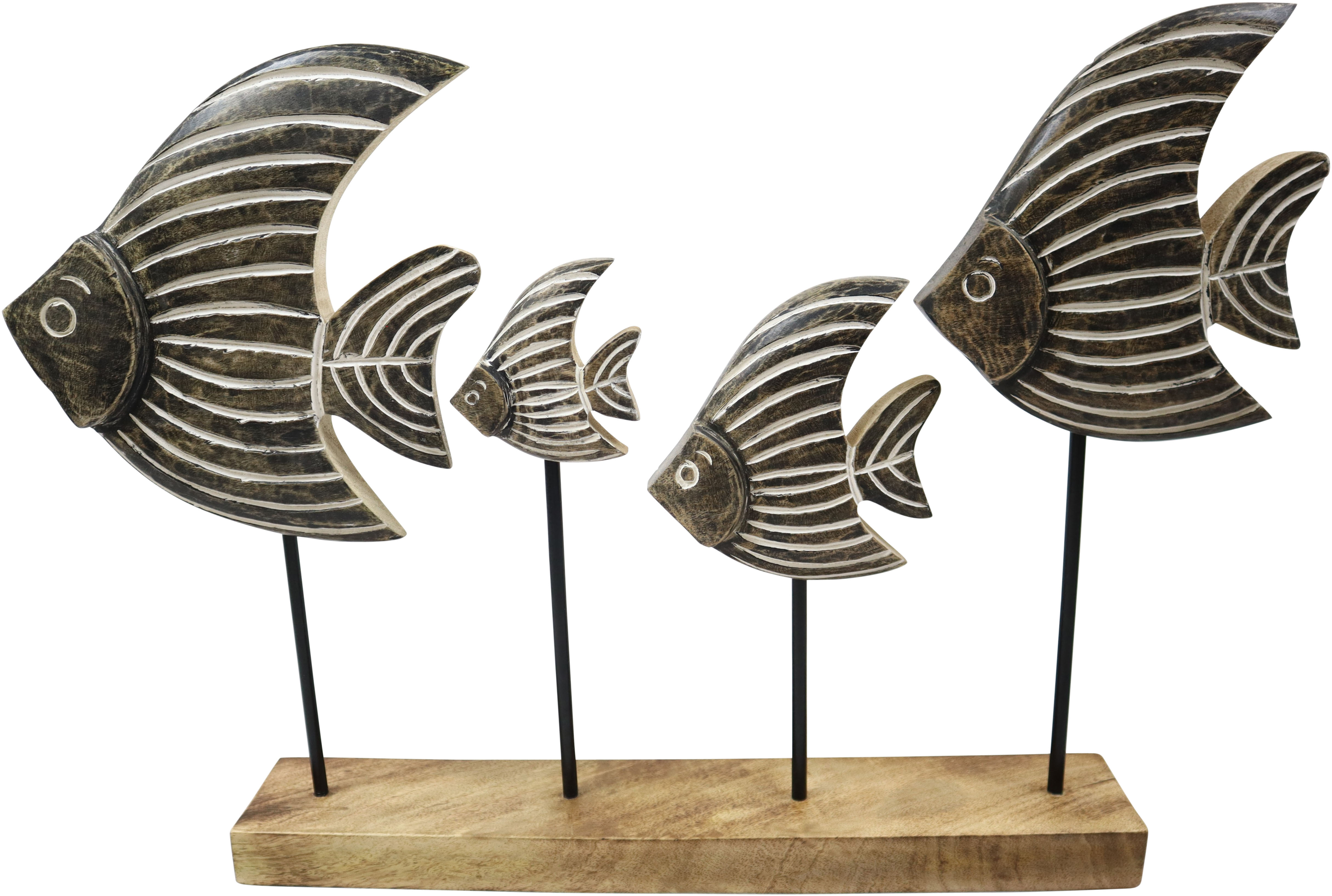 AM Design Dekofigur "Fischschwarm aus Mangoholz und Metall", handgefertigte günstig online kaufen