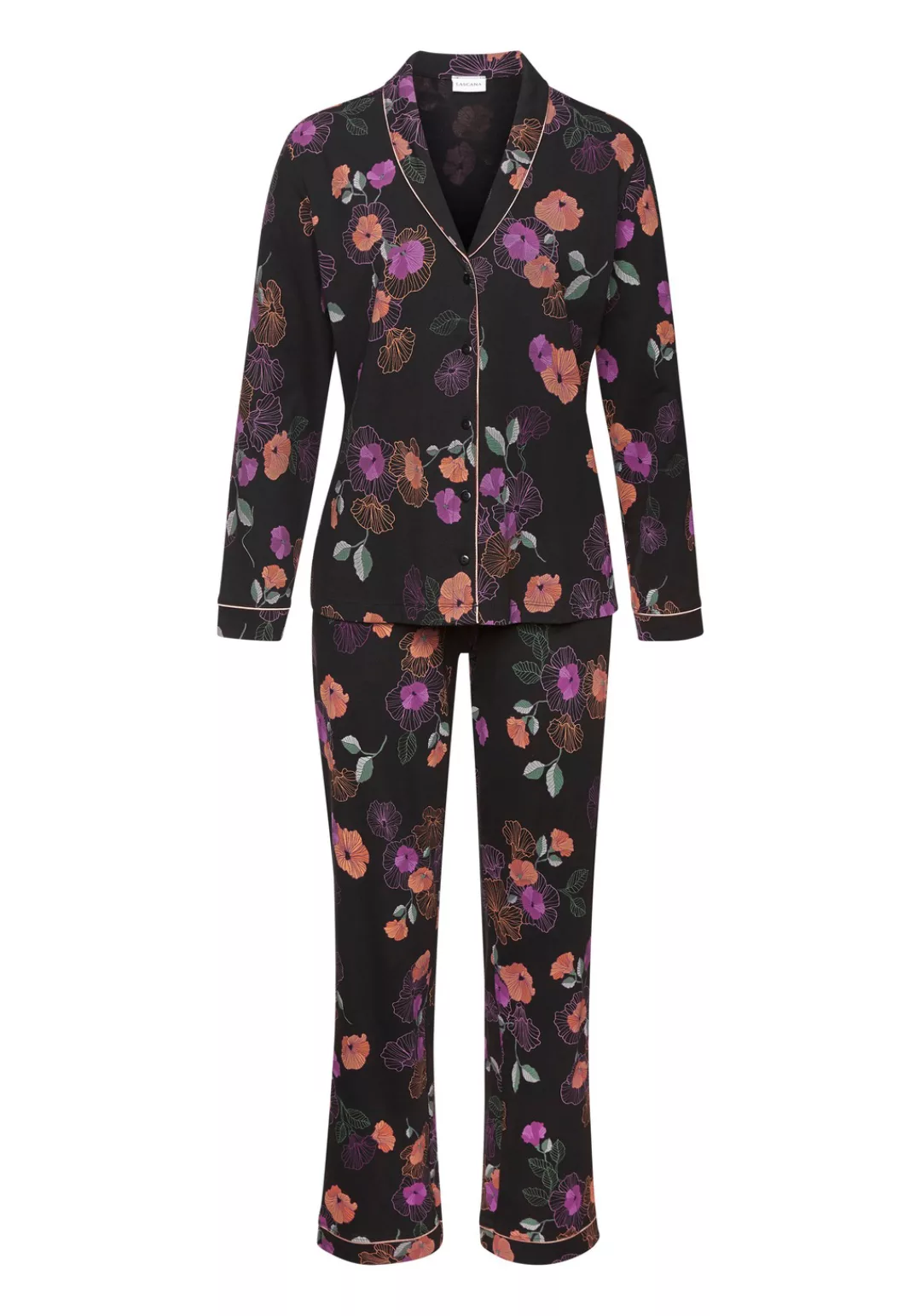 Vivance Dreams Pyjama, (2 tlg.), mit Blumen-Druck günstig online kaufen