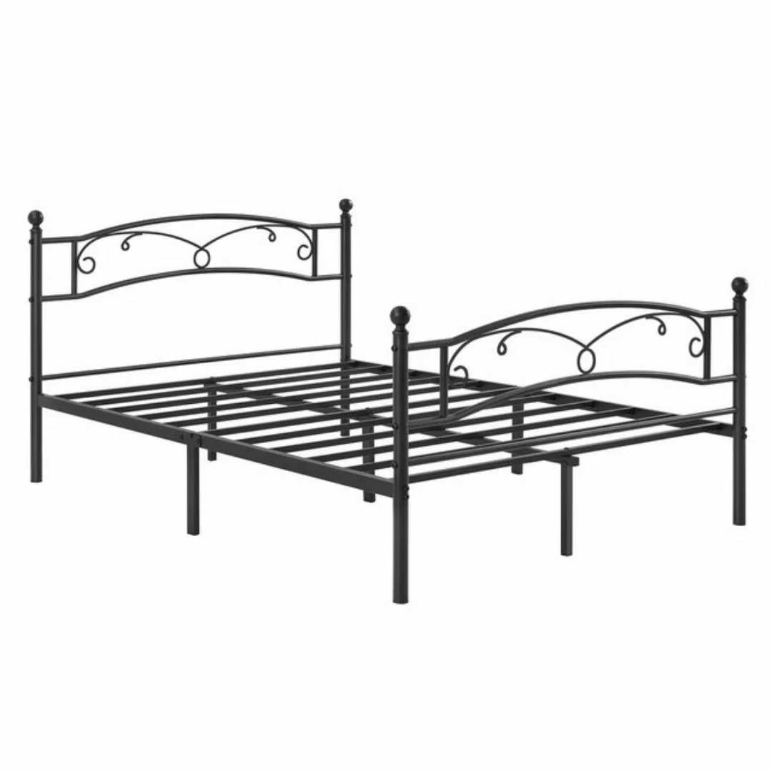 VASAGLE Bettgestell, Doppelbett, Gästebett, schwarz günstig online kaufen