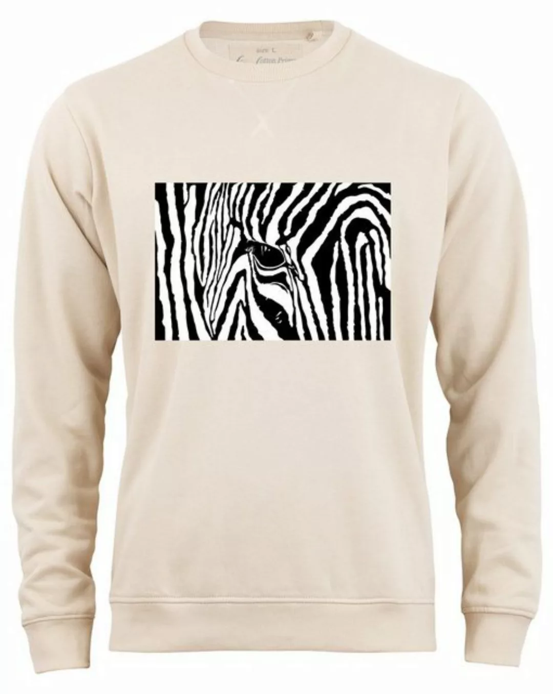 Cotton Prime® Hoodie Black & White Zebra Eye mit weichem Innenfleece günstig online kaufen