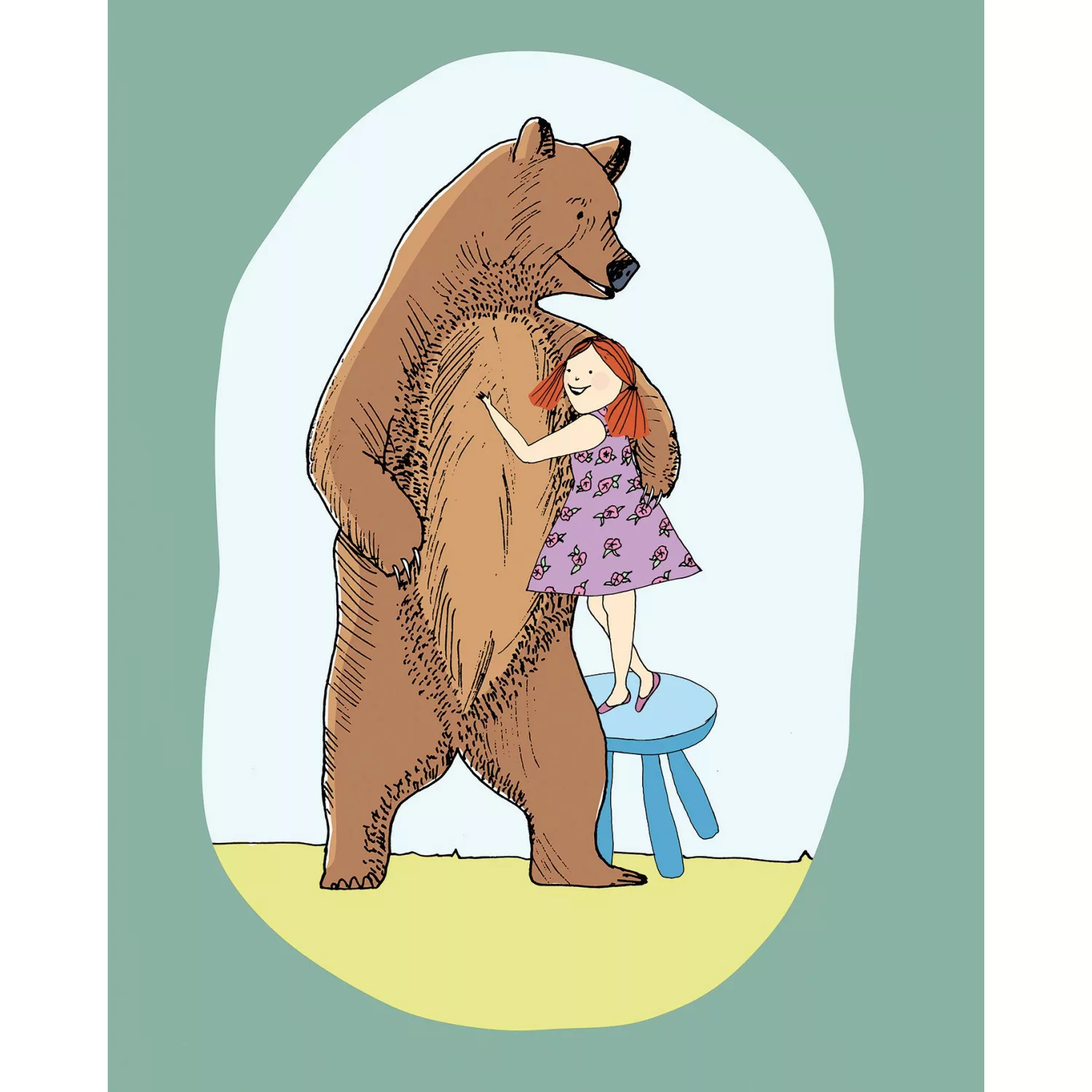 Komar Poster »Lili and Bear«, Tiere, (1 St.), Kinderzimmer, Schlafzimmer, W günstig online kaufen