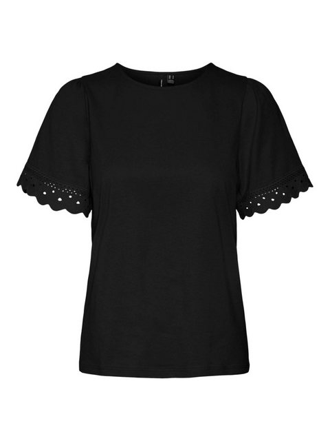Vero Moda T-Shirt Panna Glenn (1-tlg) Spitze, Drapiert/gerafft günstig online kaufen