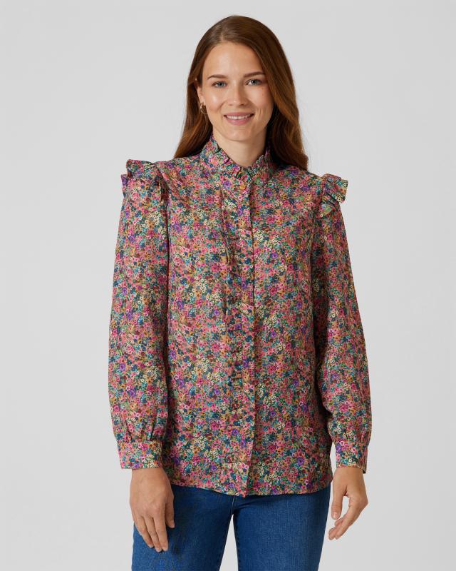 Lola Paltinger Bluse mit Rüschenkante günstig online kaufen