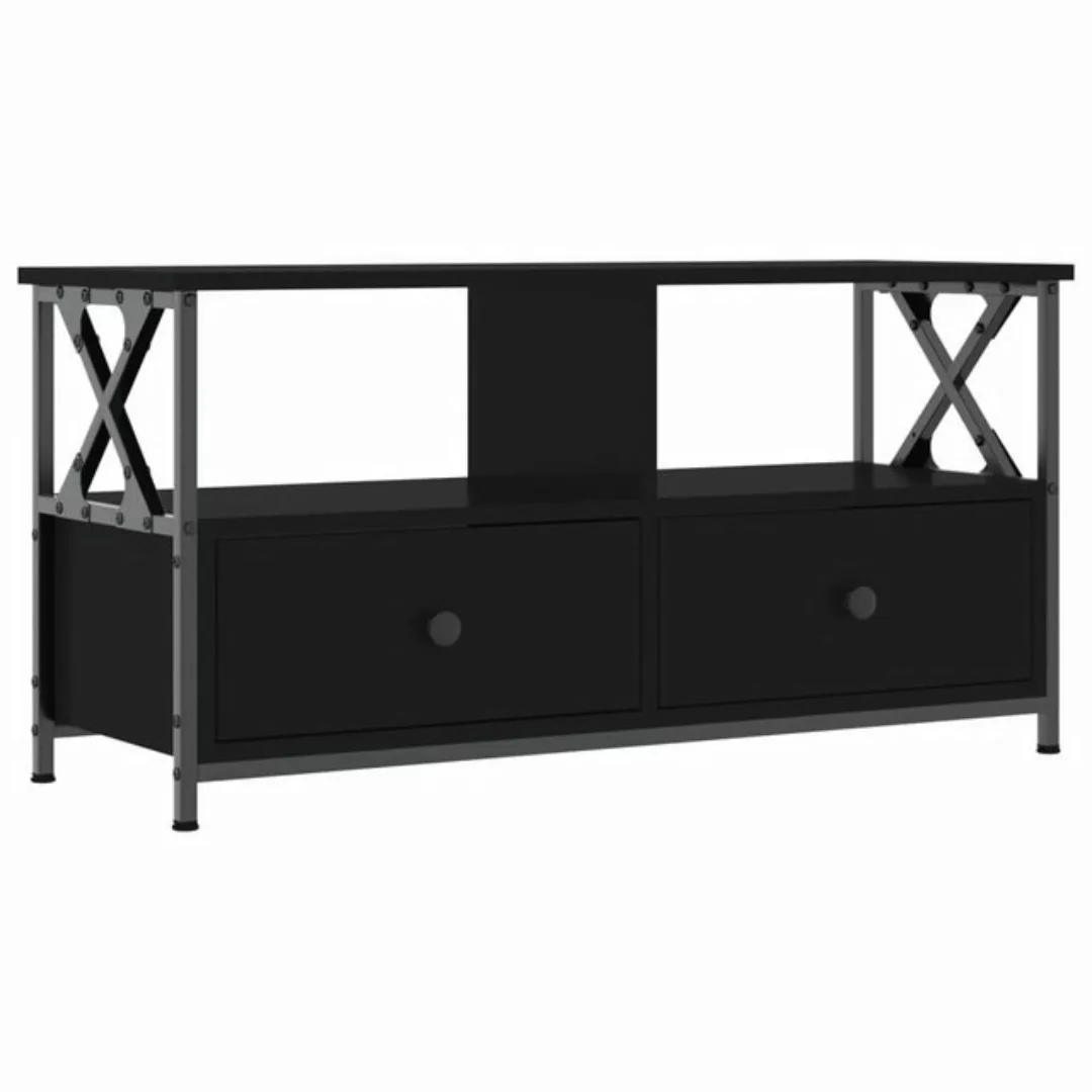 VidaXL TV-Schrank Schwarz 90x33x45 cm Holzwerkstoff & Eisen günstig online kaufen