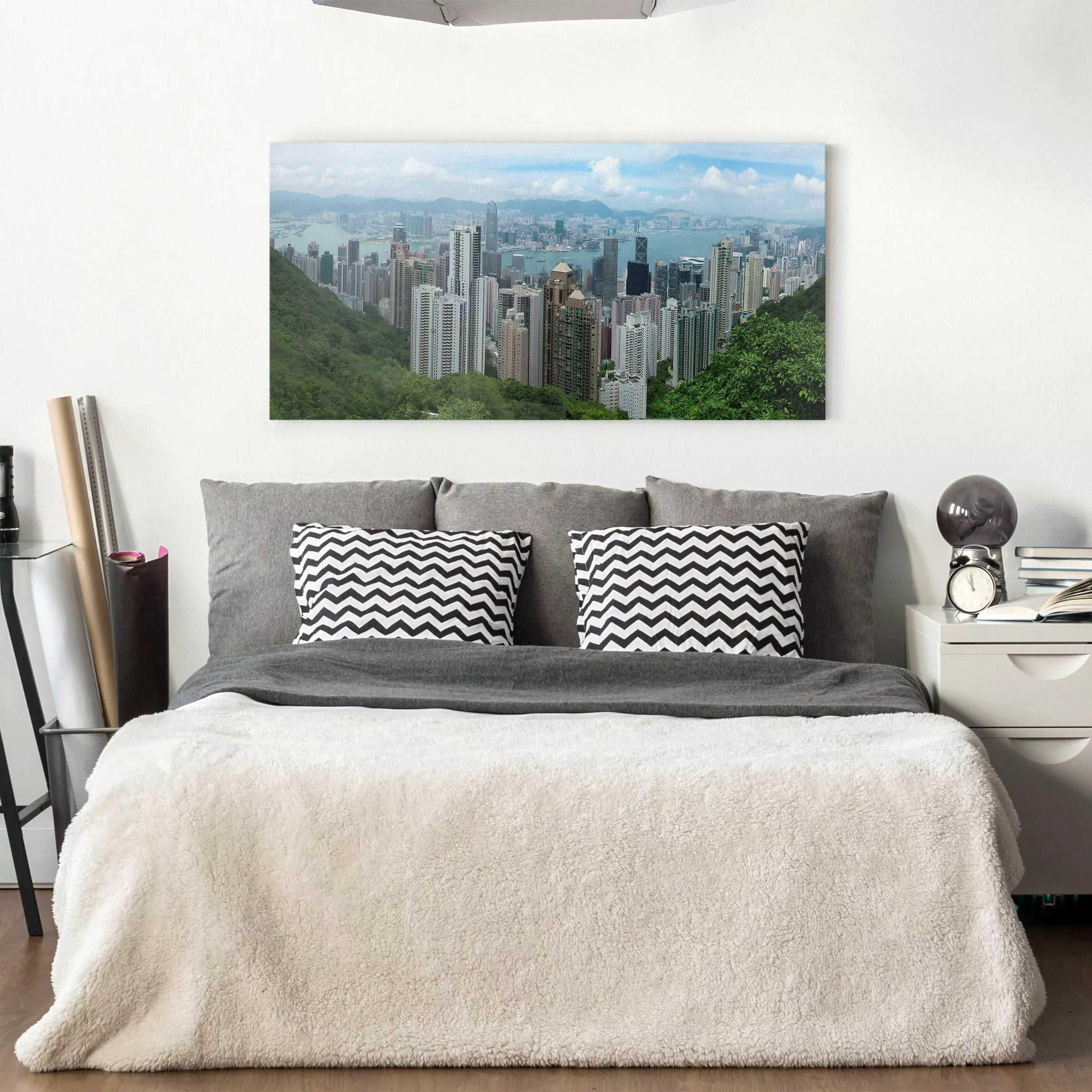 Leinwandbild Architektur & Skyline - Querformat Watching HongKong günstig online kaufen