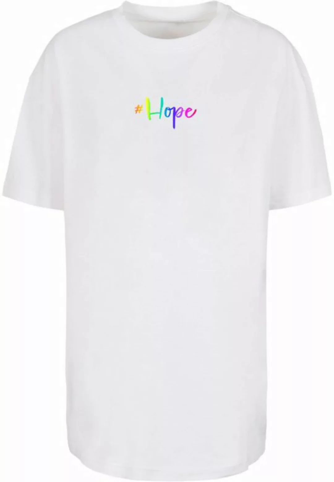 Merchcode T-Shirt "Merchcode Damen Ladies Hope Rainbow Oversized Boyfriend günstig online kaufen