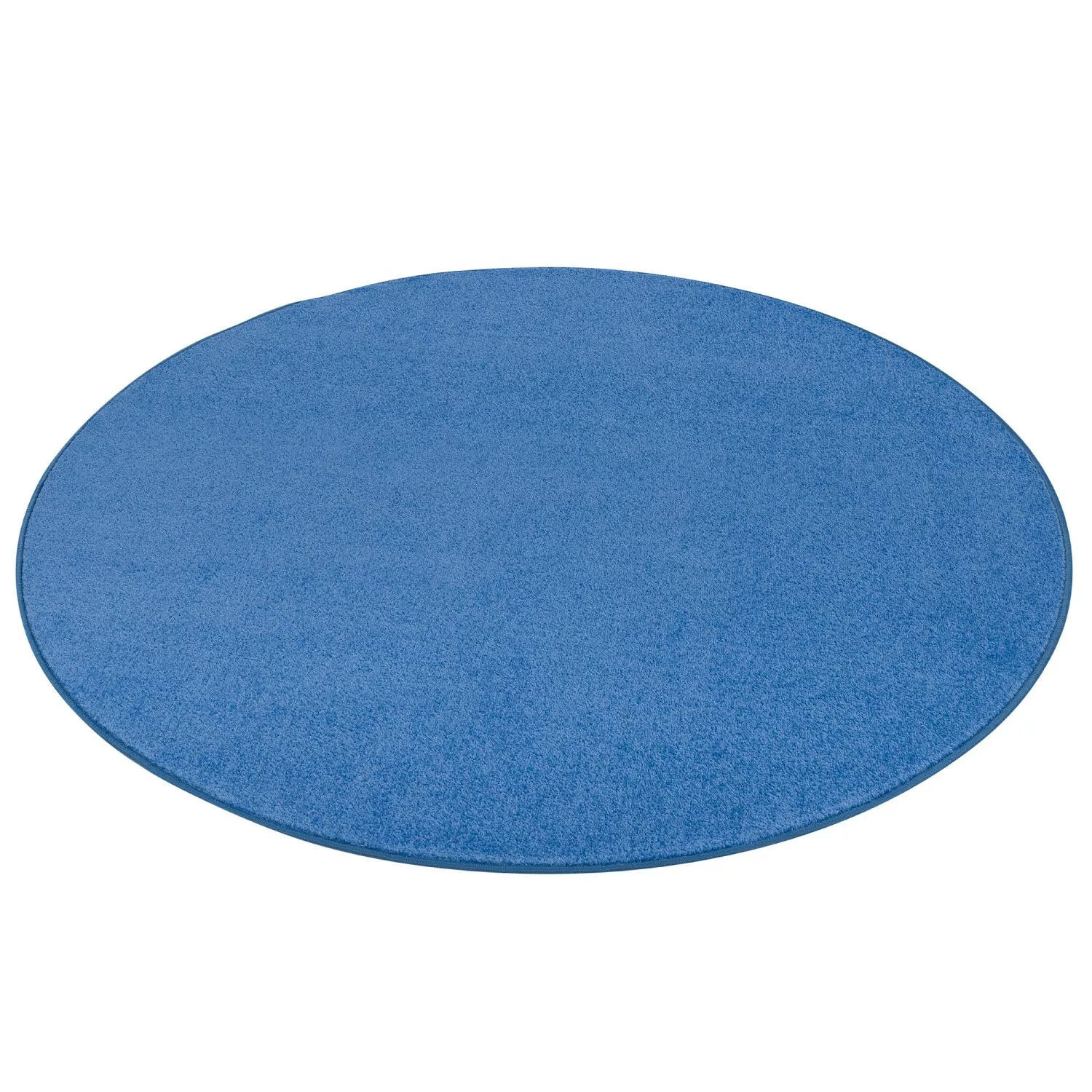 Snapstyle Trend Velours Teppich Joy Blau 133cm Rund günstig online kaufen