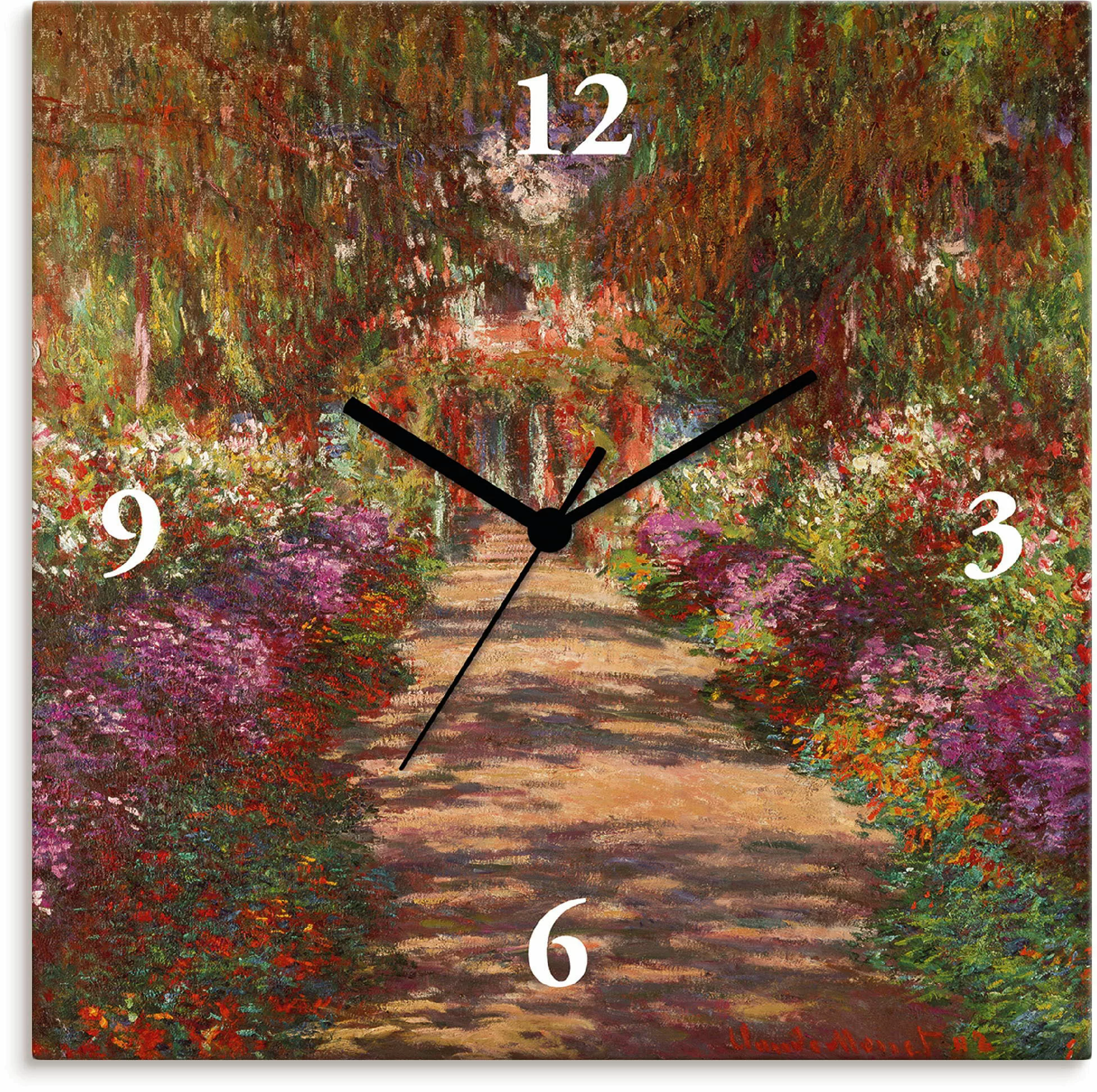 Artland Wanduhr "Weg in Monets Garten in Giverny. 1902", wahlweise mit Quar günstig online kaufen