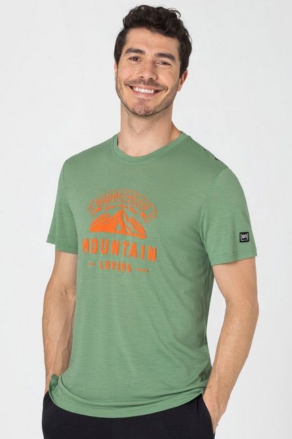 SUPER.NATURAL Print-Shirt Merino T-Shirt M MOUNTAIN LOVERS TEE atmungsaktiv günstig online kaufen