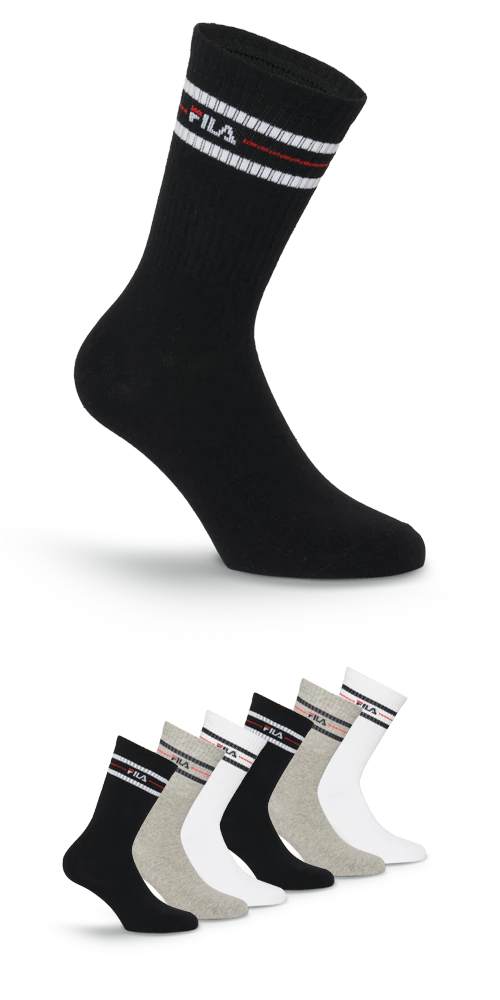 Fila Sportsocken "UNISEX LIFESTYLE PLAIN SOCKS", (6 Paar), mit eingestrickt günstig online kaufen